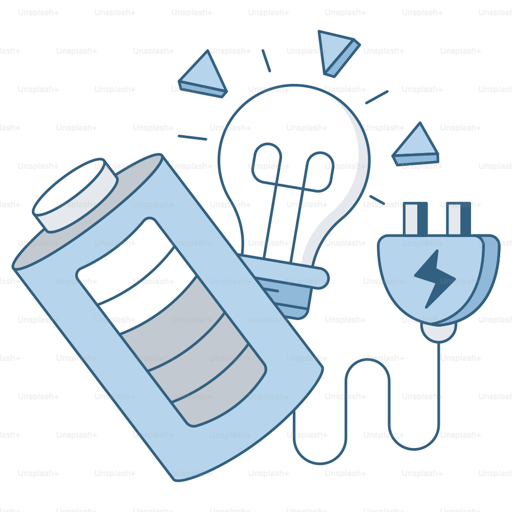 L’image représente l’énergie, la lumière et l’électricité.