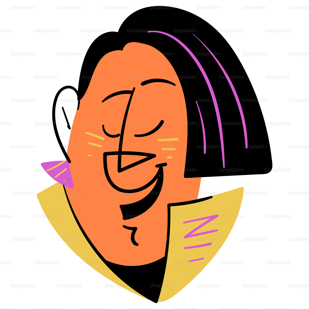 A smiling cartoon character.