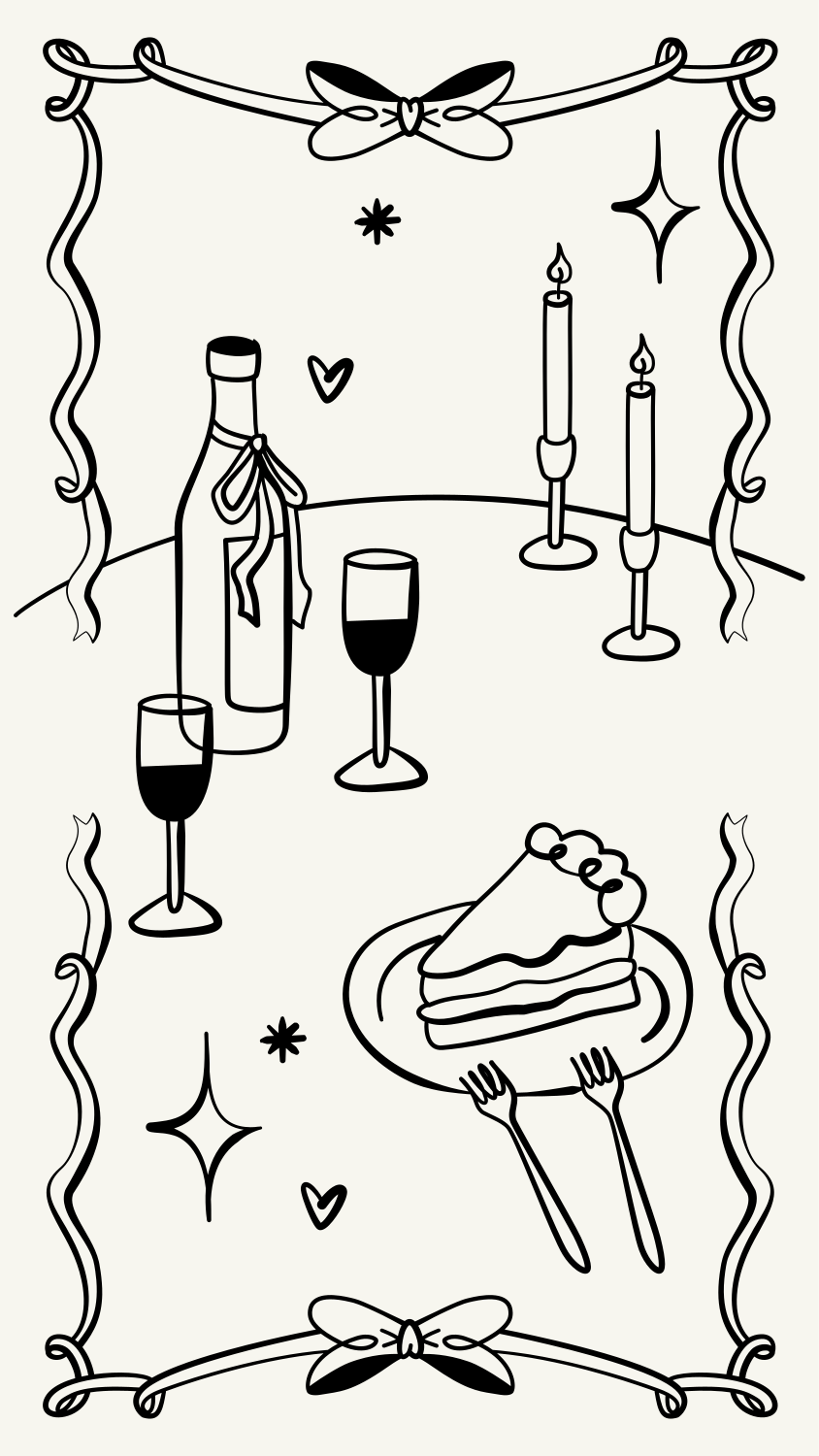 Un ambiente romántico de cena con vino y tarta. vector – Imagen de Boda en  Unsplash, image size:3000x5331