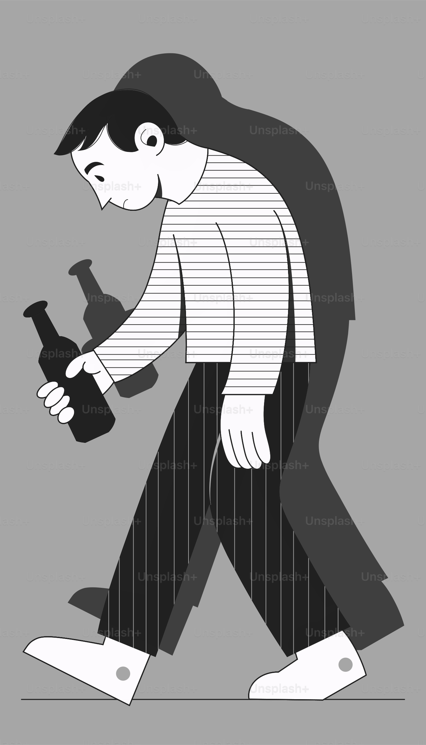 A person struggles with alcoholism.