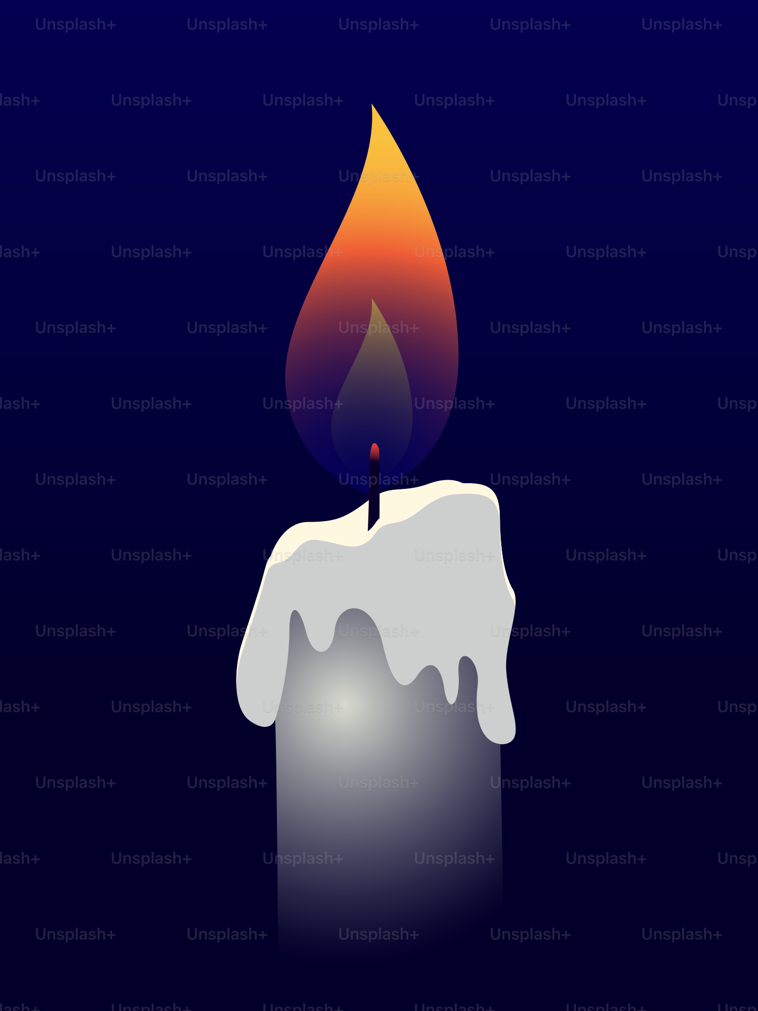 Uma vela acesa brilha intensamente no escuro. vetor – Imagem sobre Papel de  parede na Unsplash, image size:3000x4000