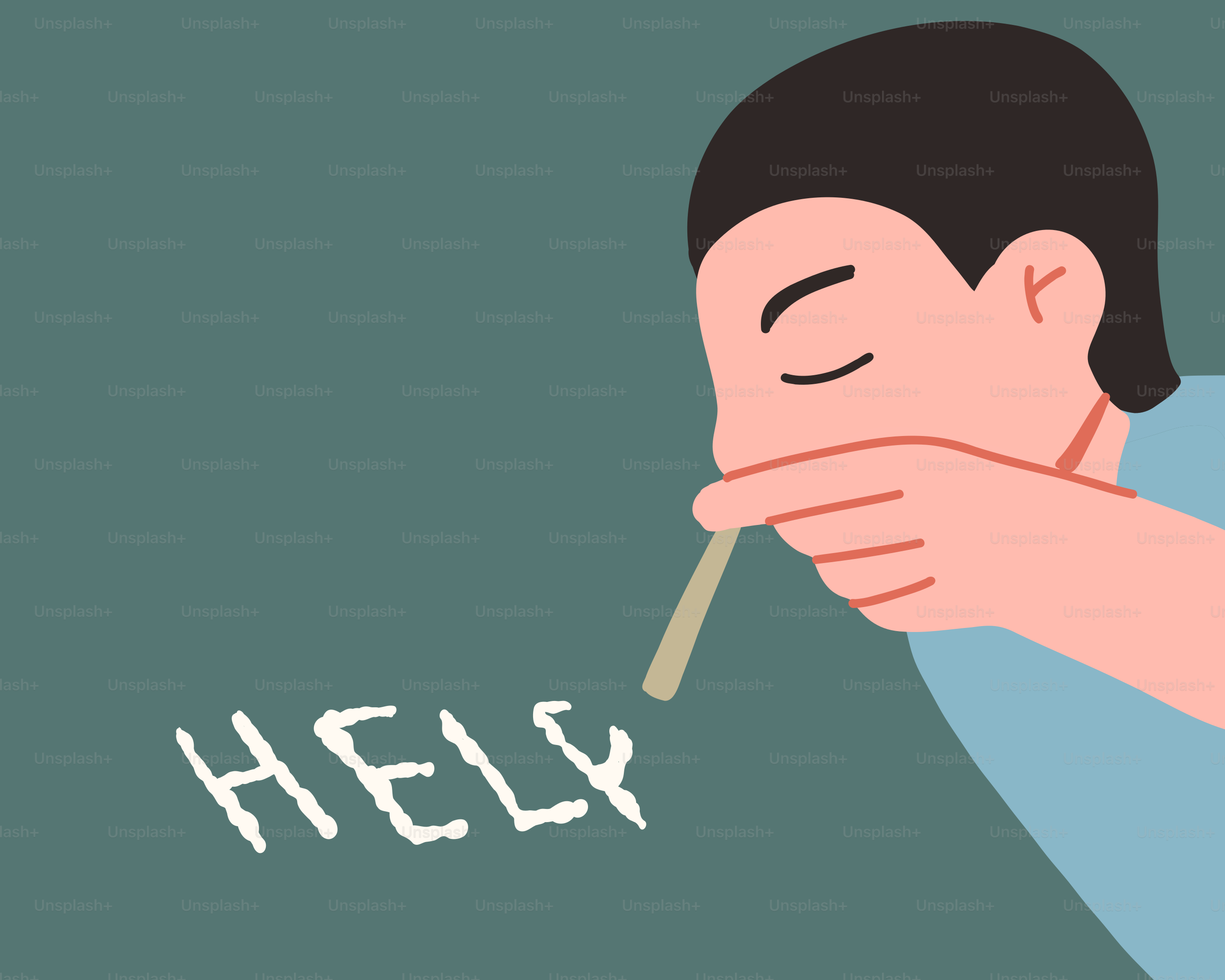 A person is writing the word "help" with cocaine.