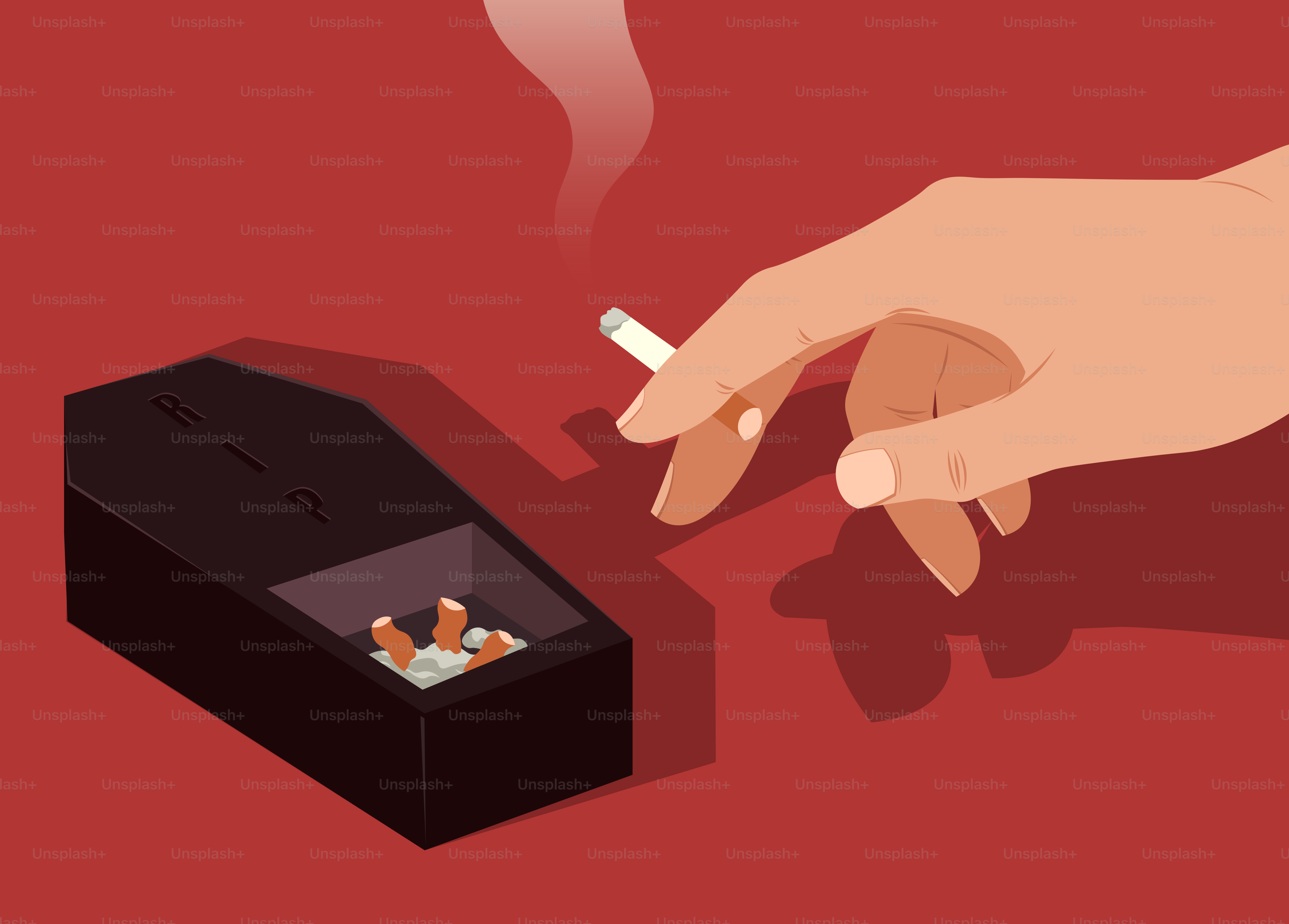 Smoking can be deadly: coffin ashtray.