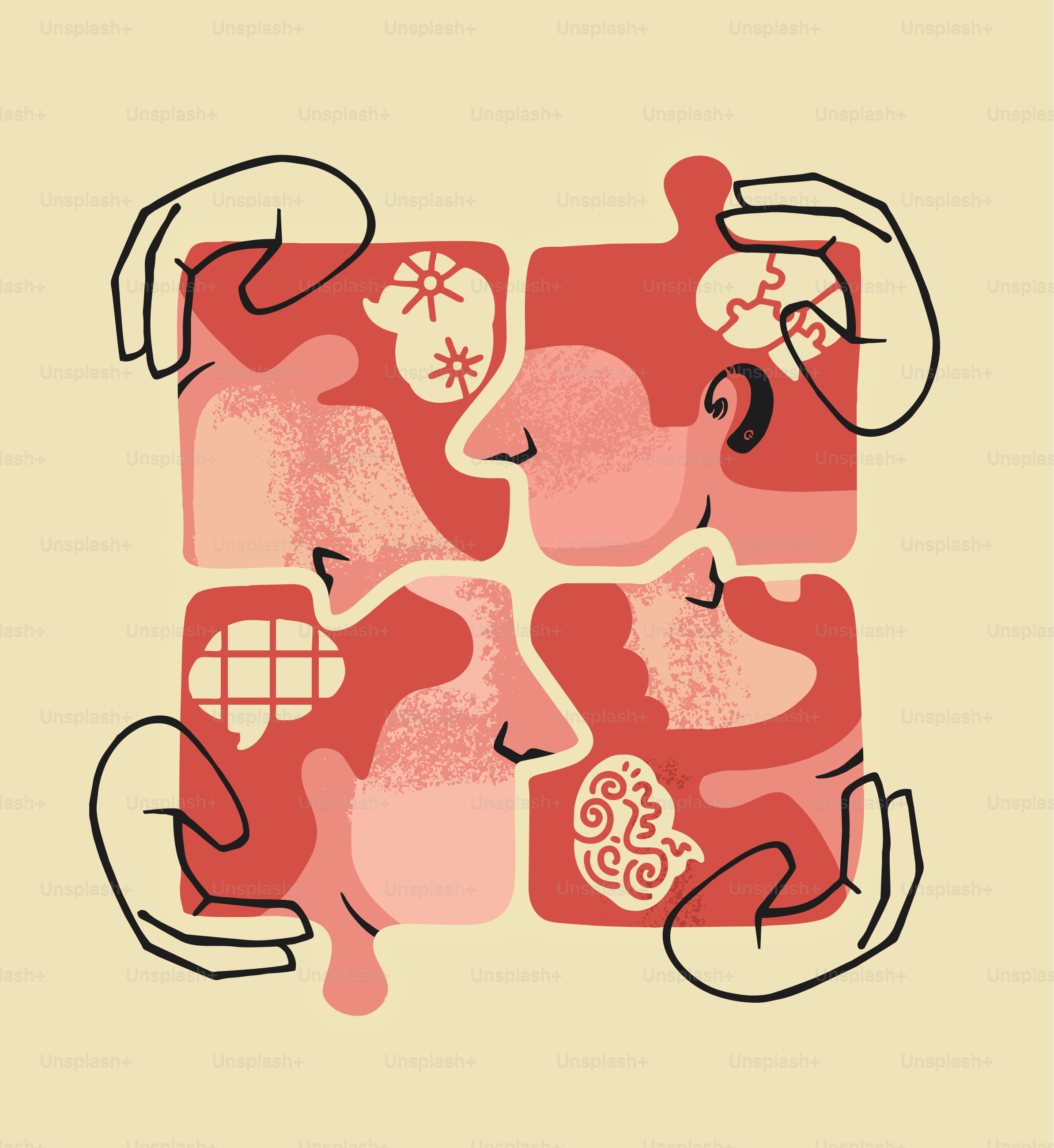 People's minds are like puzzle pieces.