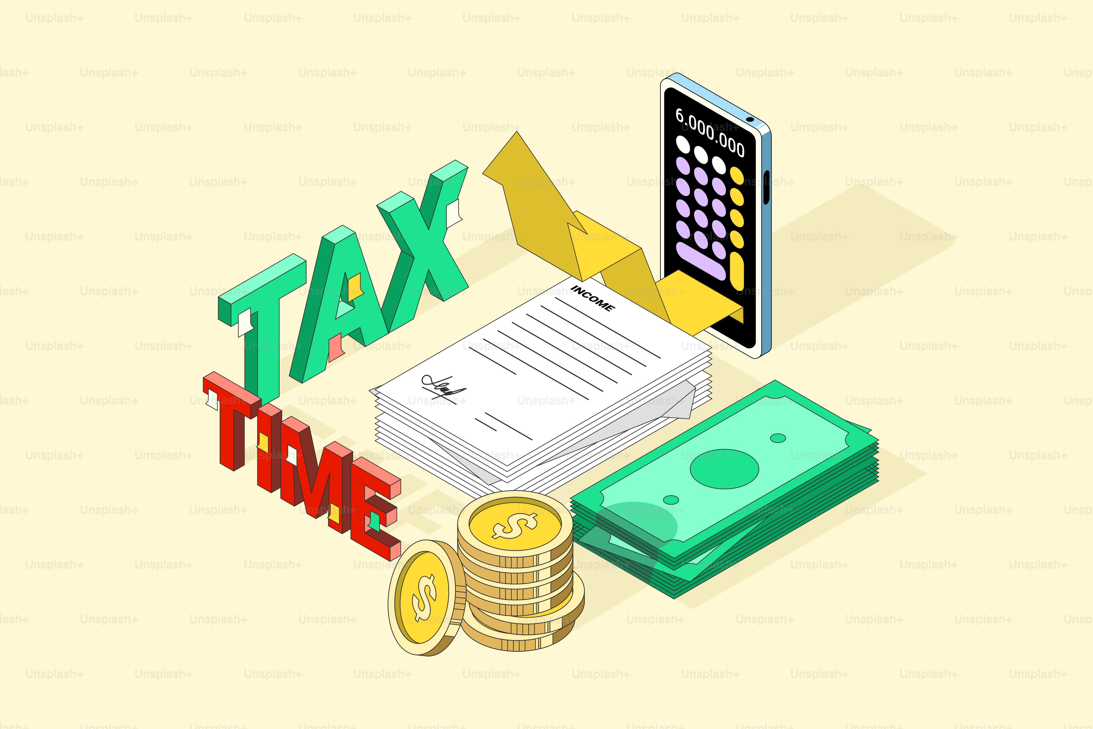 Es ist Steuerzeit mit einem steigenden Finanztrend.