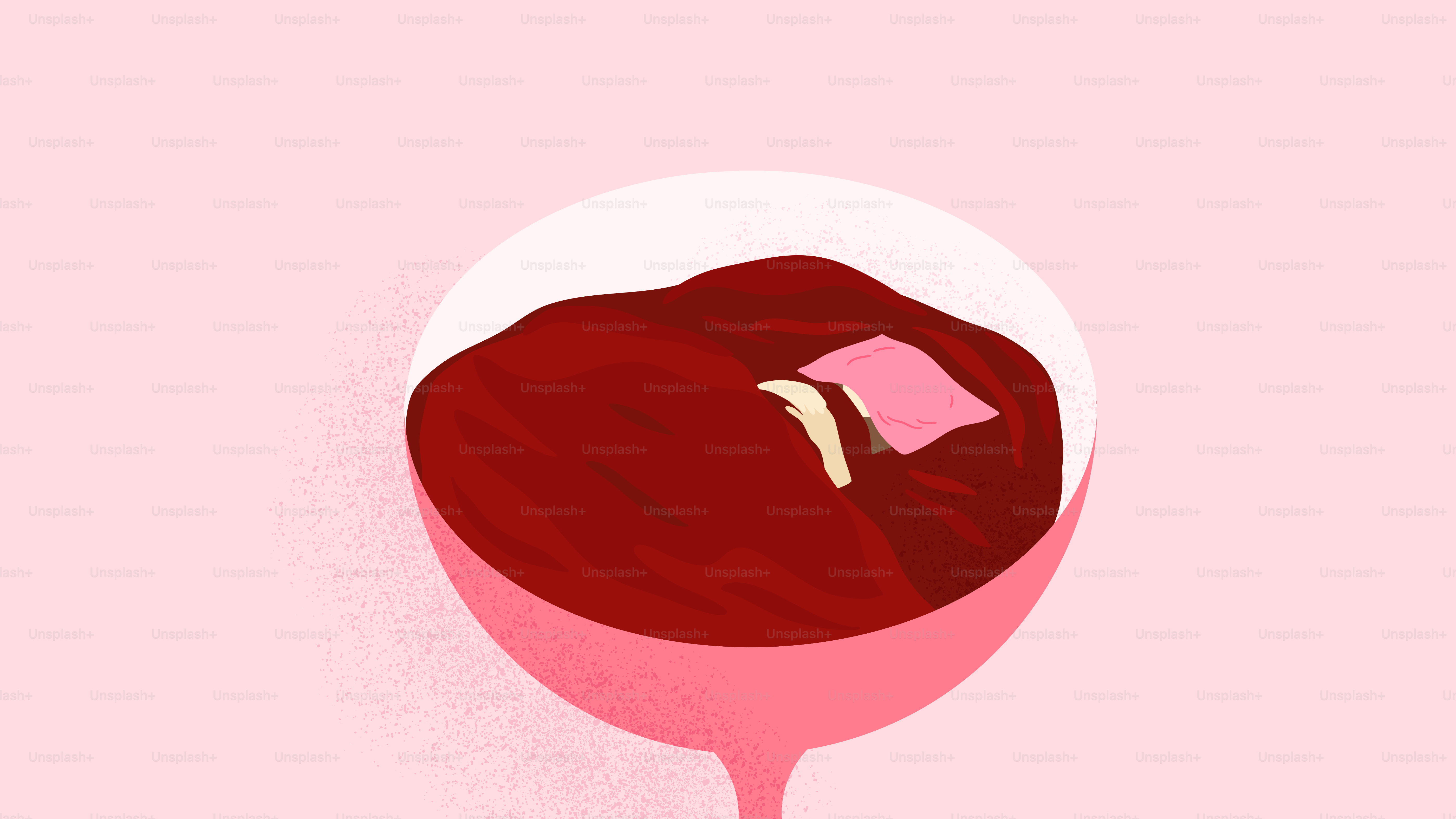 A uterus with a developing fetus.