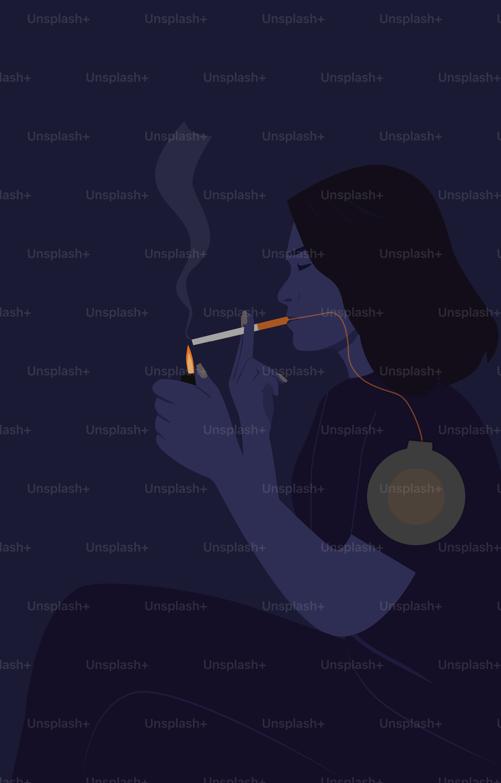 Smoking and a bomb represent an unhealthy habit.