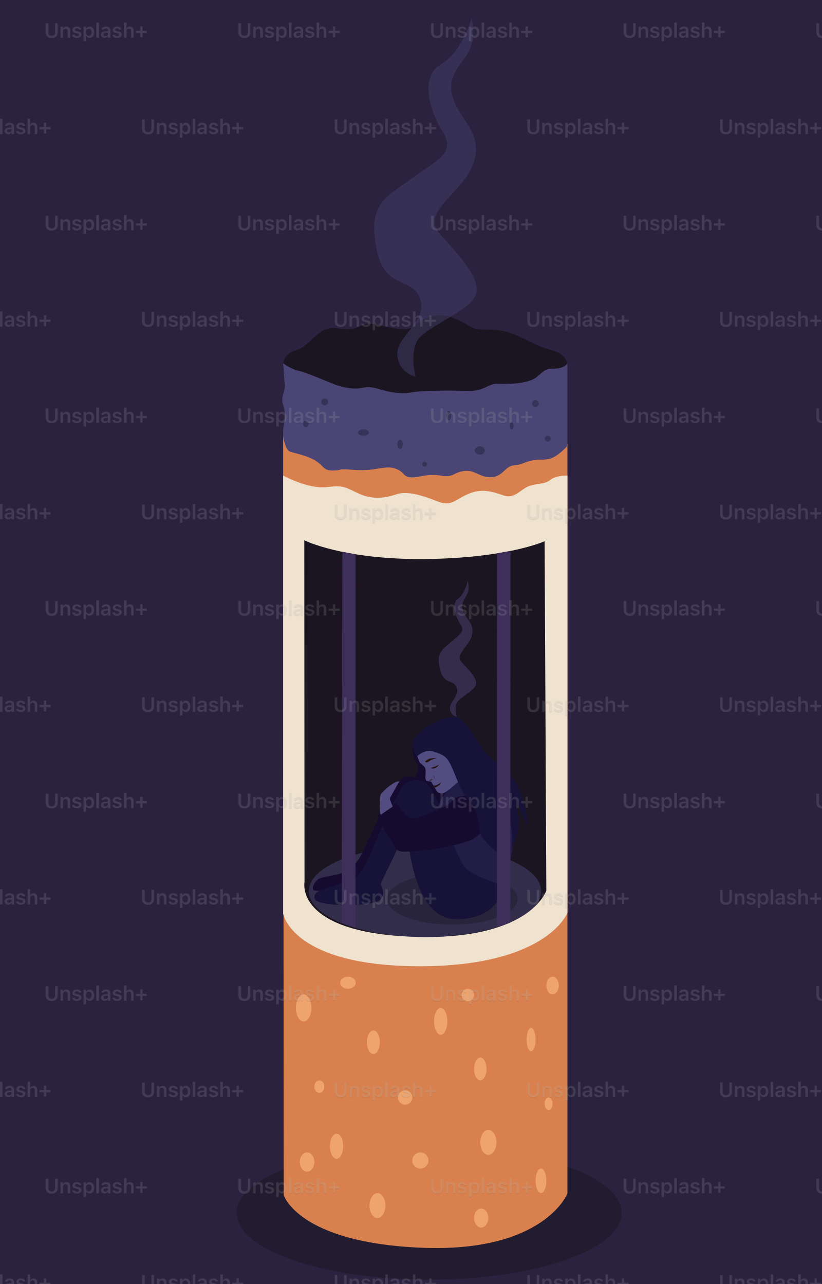 喫煙依存は誰かを閉じ込めます。