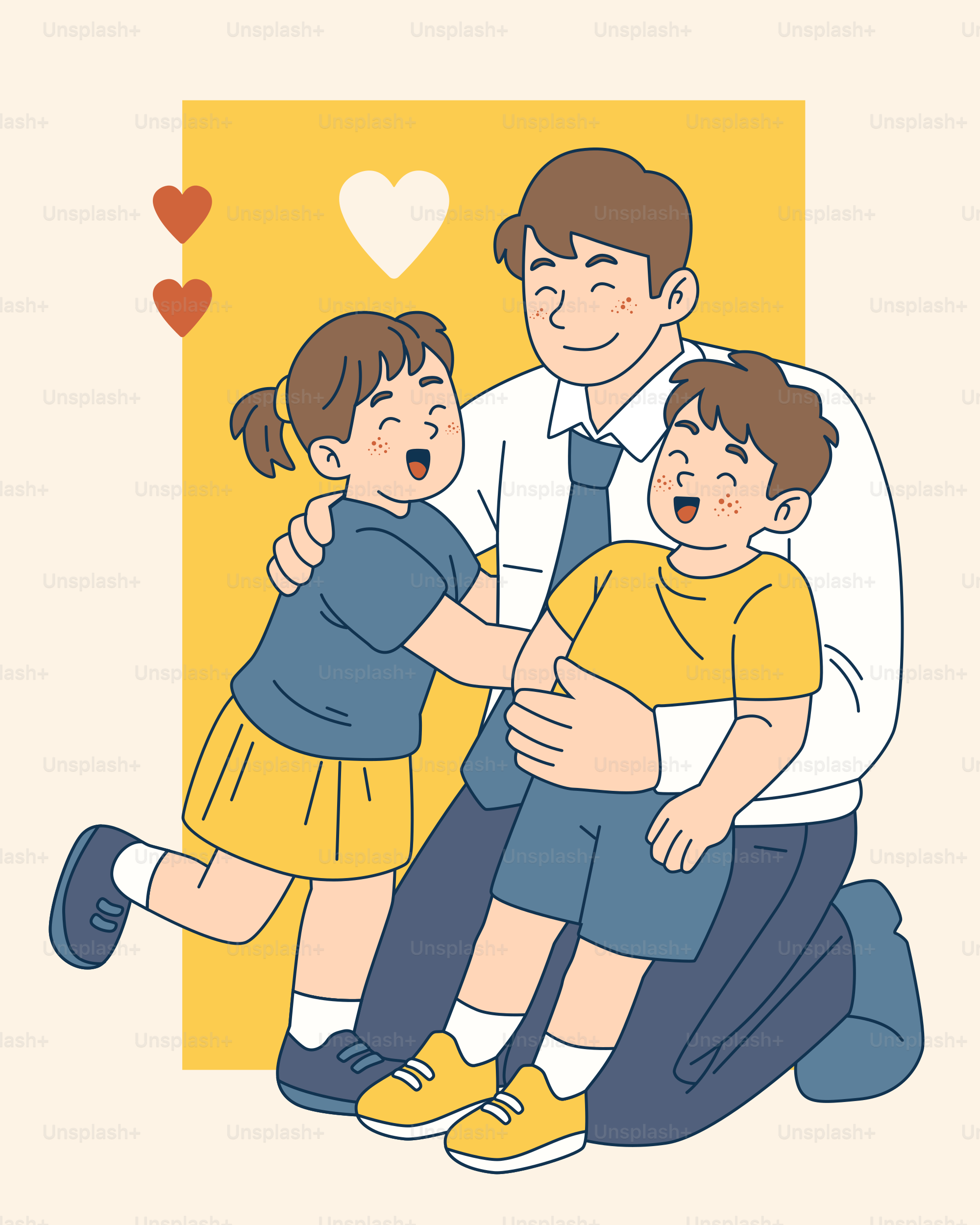 Un ragazzo felice viene stretto in un caldo abbraccio. vettoriale –  Immagine di Famiglia su Unsplash, image size:3000x3750