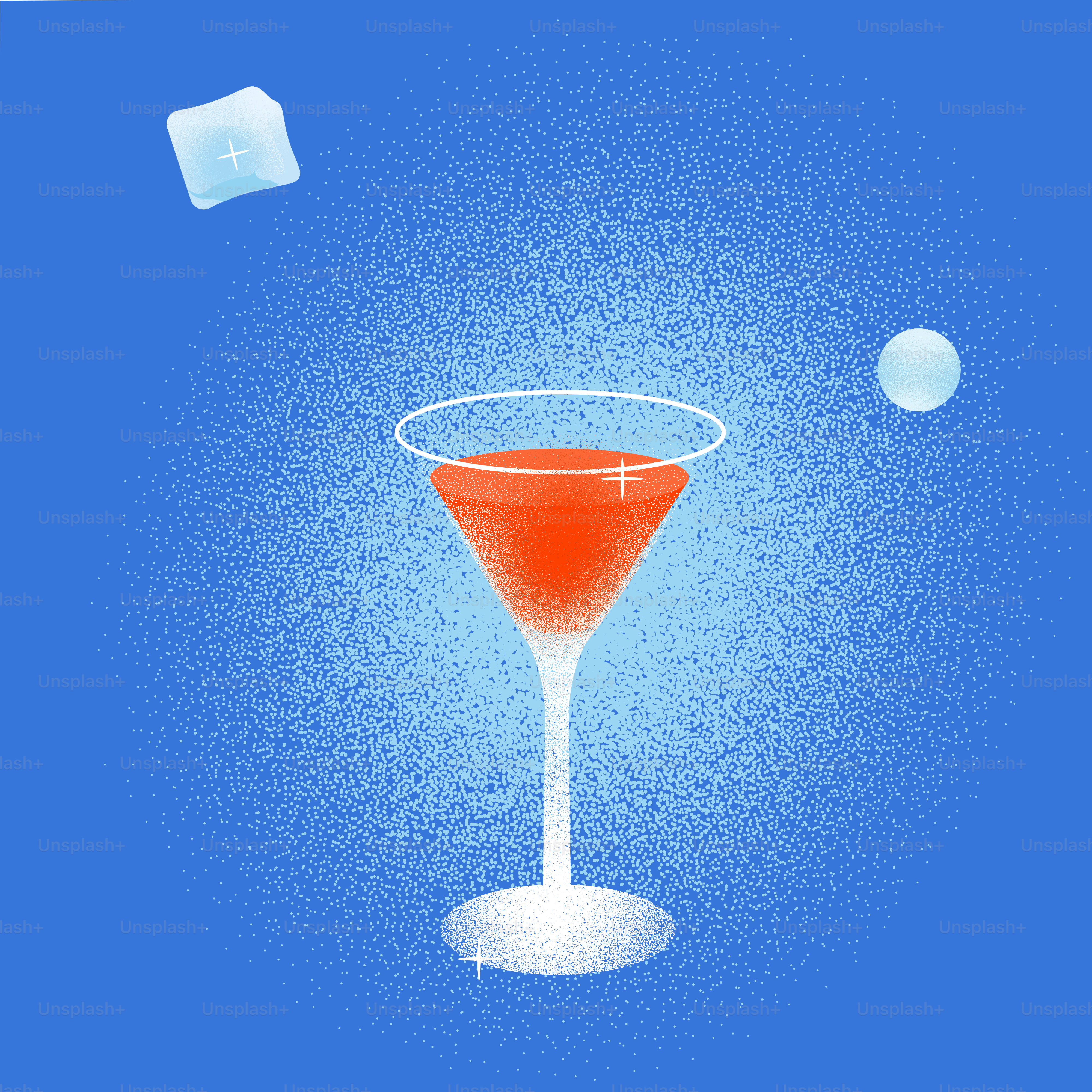 A cocktail drink in a glass.