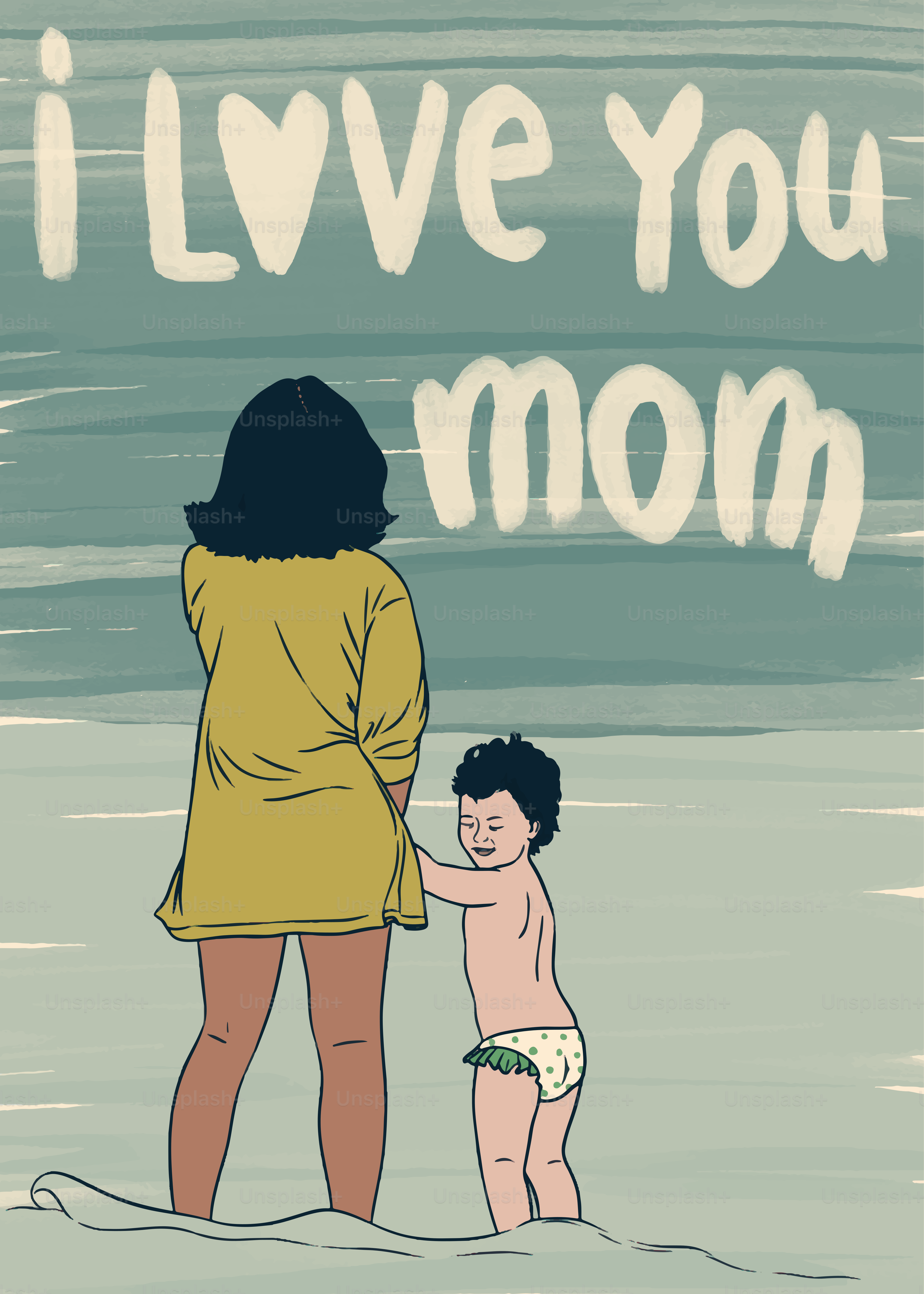 A mother and child share a tender moment.