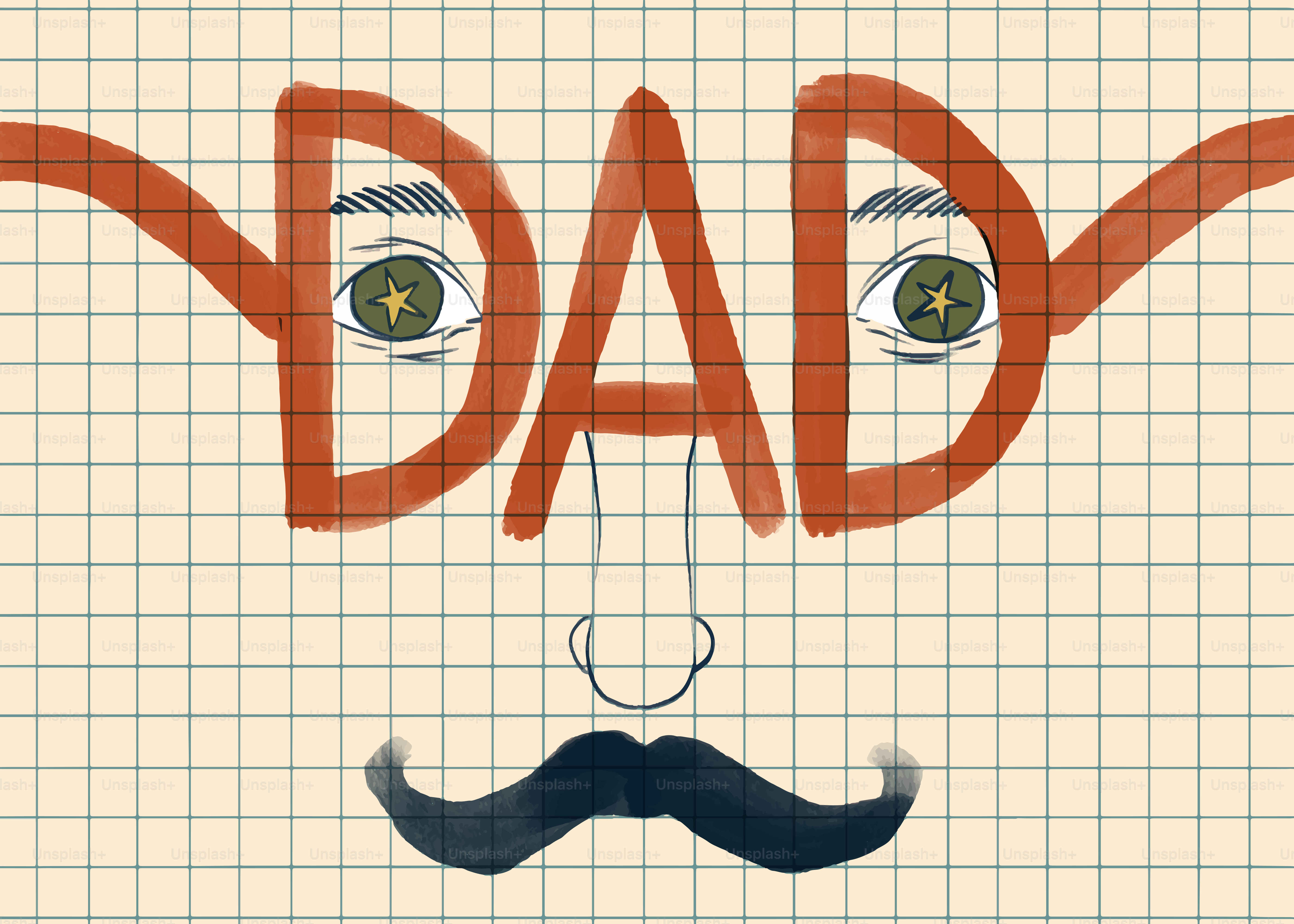 Fatherly artwork is featuring "dad" and his face.