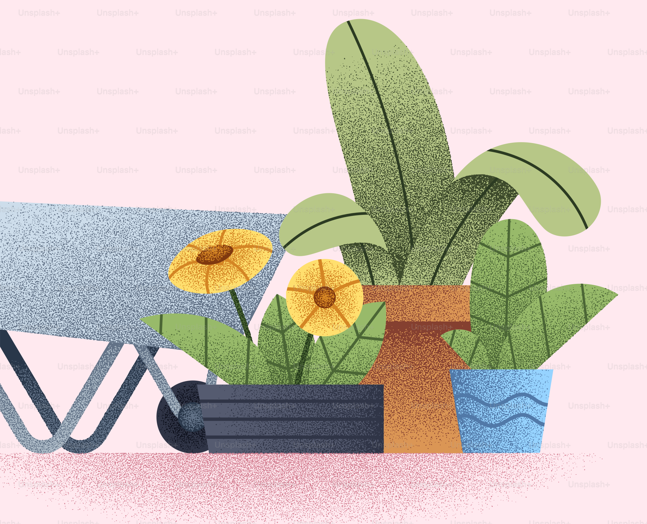 Piante e carriola pronte per il giardinaggio.