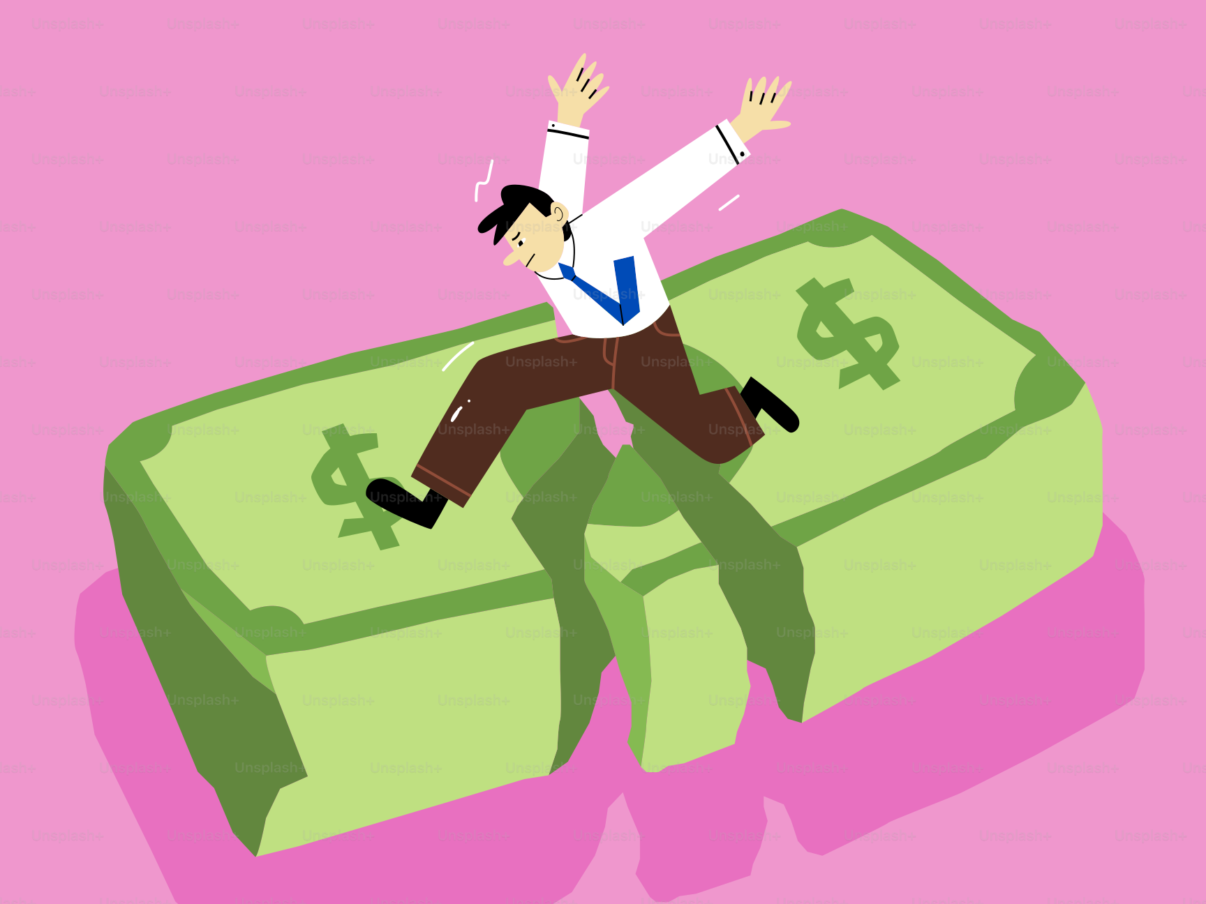 Las figuras con cabeza de dinero están en un tira y afloja. vector ...