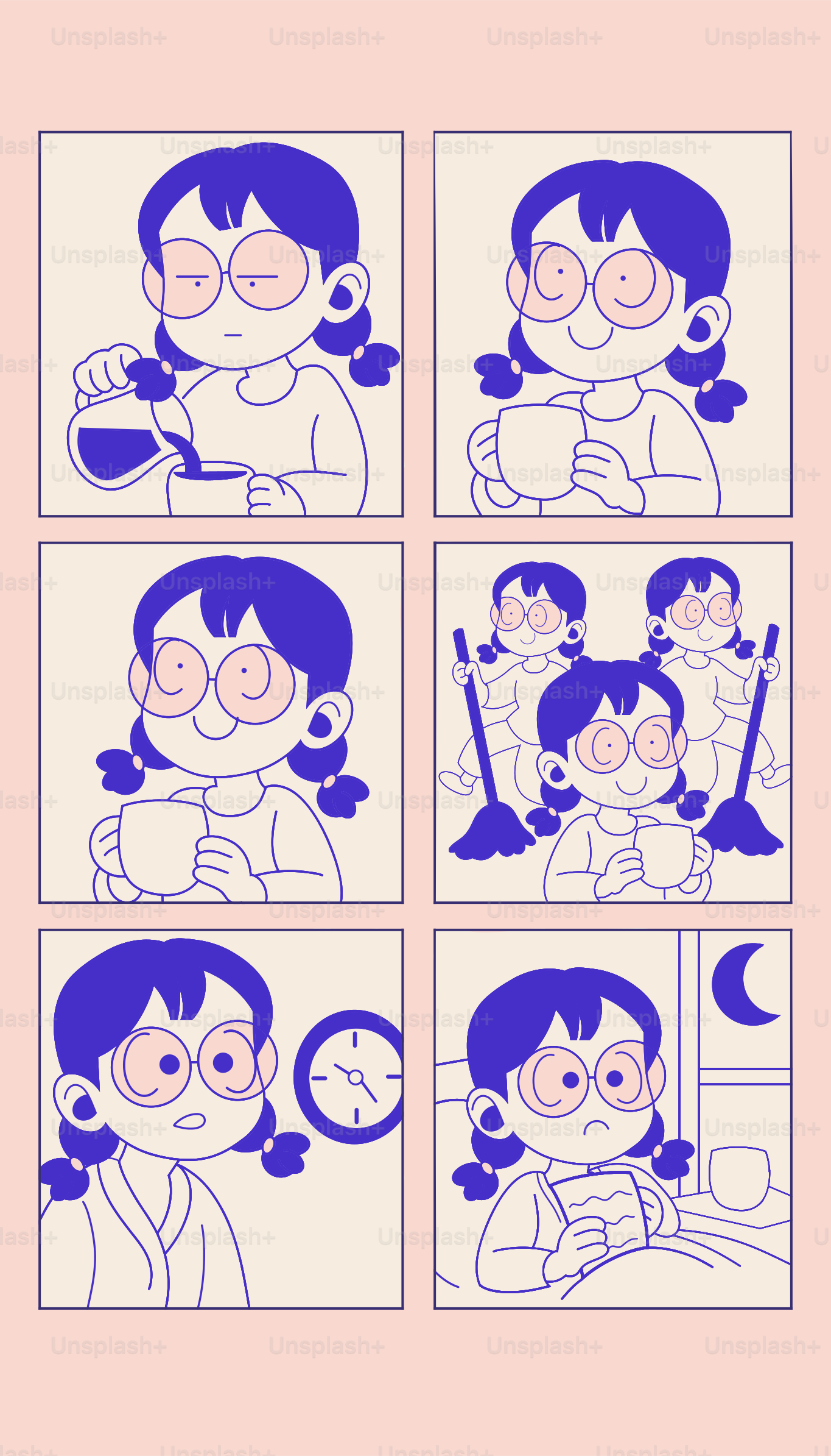 Girl drinks coffee and can't sleep all night.