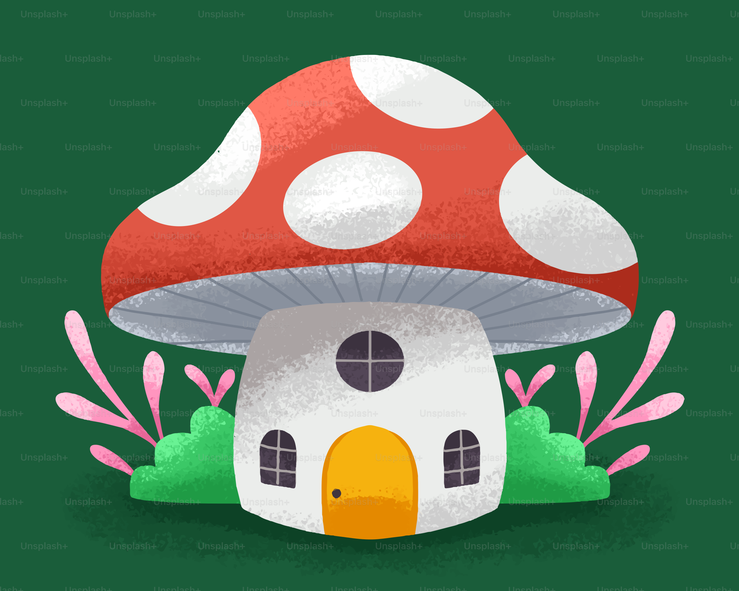 Una simpatica casa dei funghi con dettagli colorati. vettoriale – Immagine  di Casa su Unsplash, image size:3000x2400