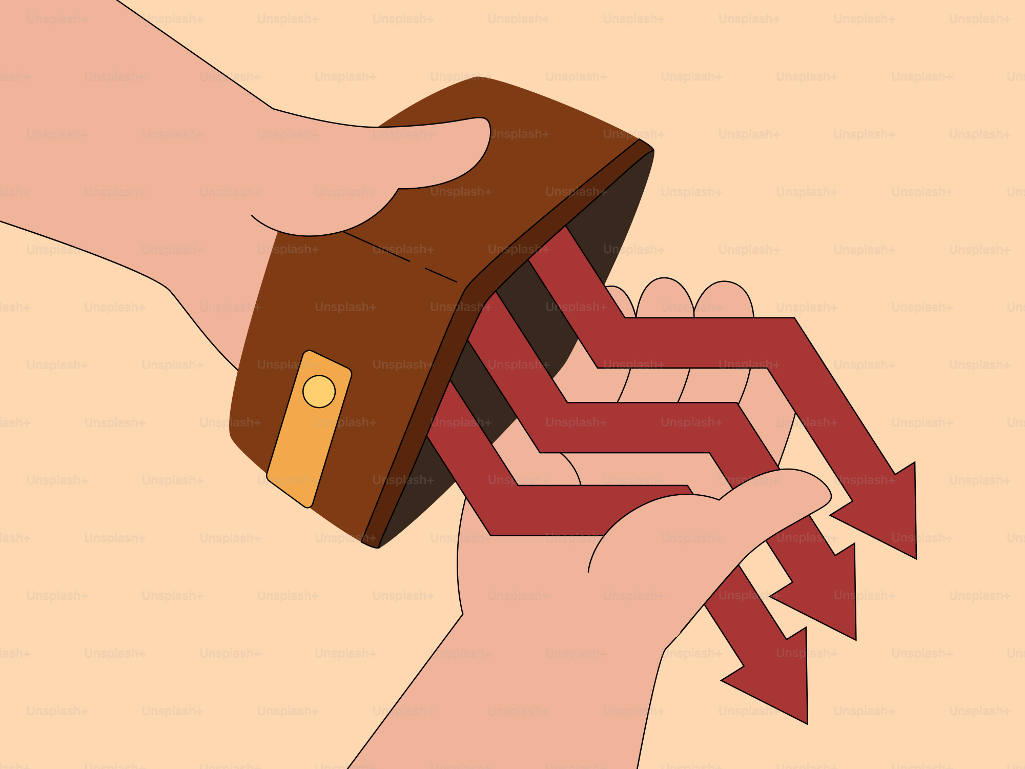 Money is flowing out of the wallet.