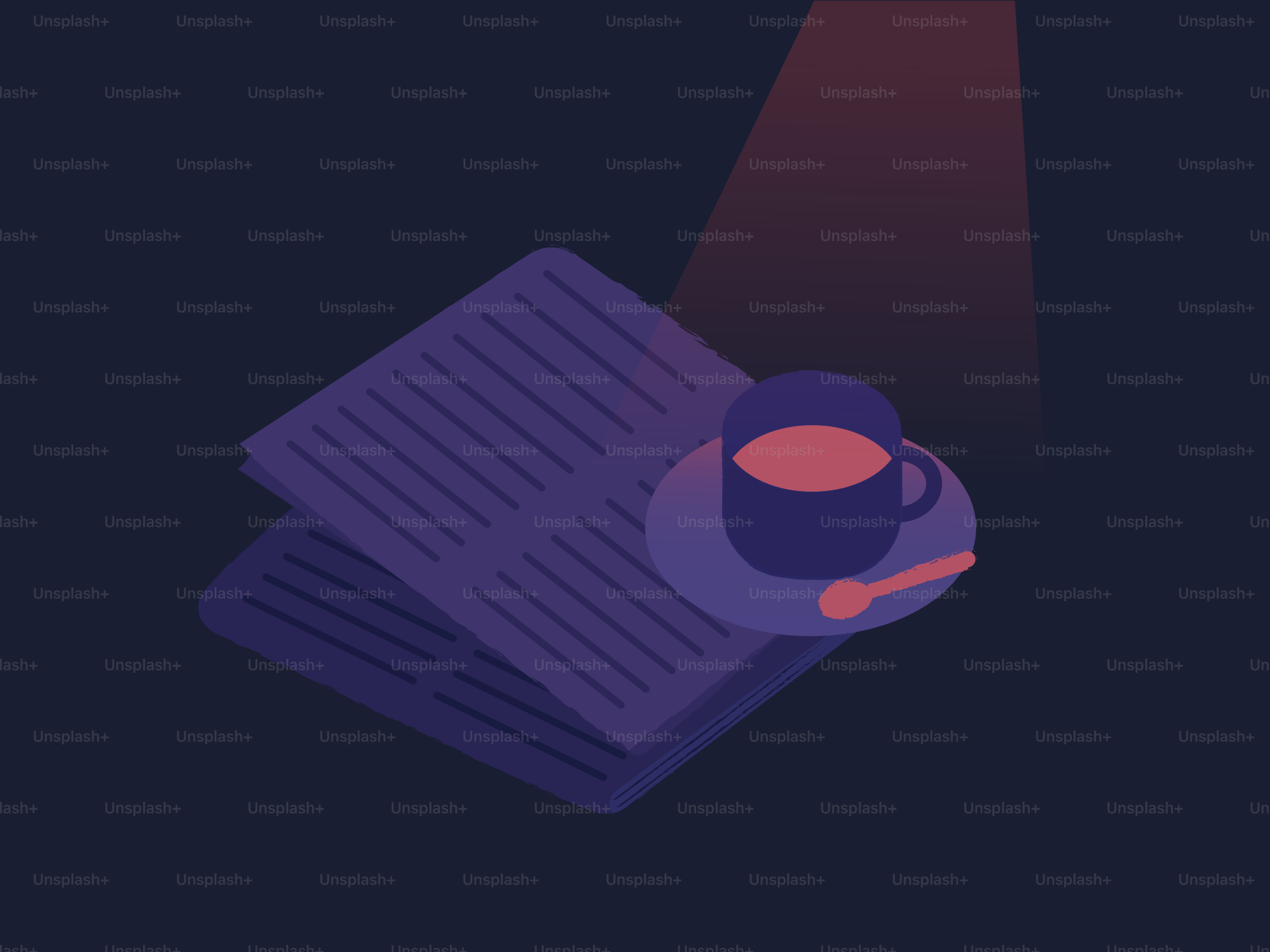 Coffee and newspaper in the dark.