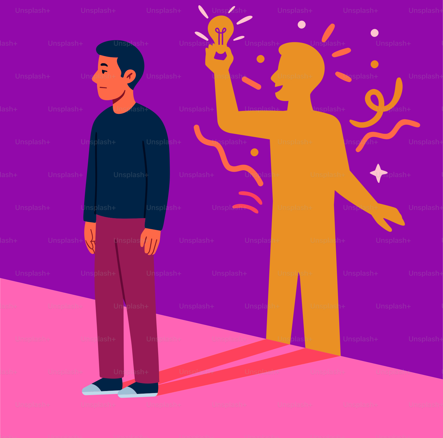 Formazione di idee e ispirazione per il pensiero creativo.