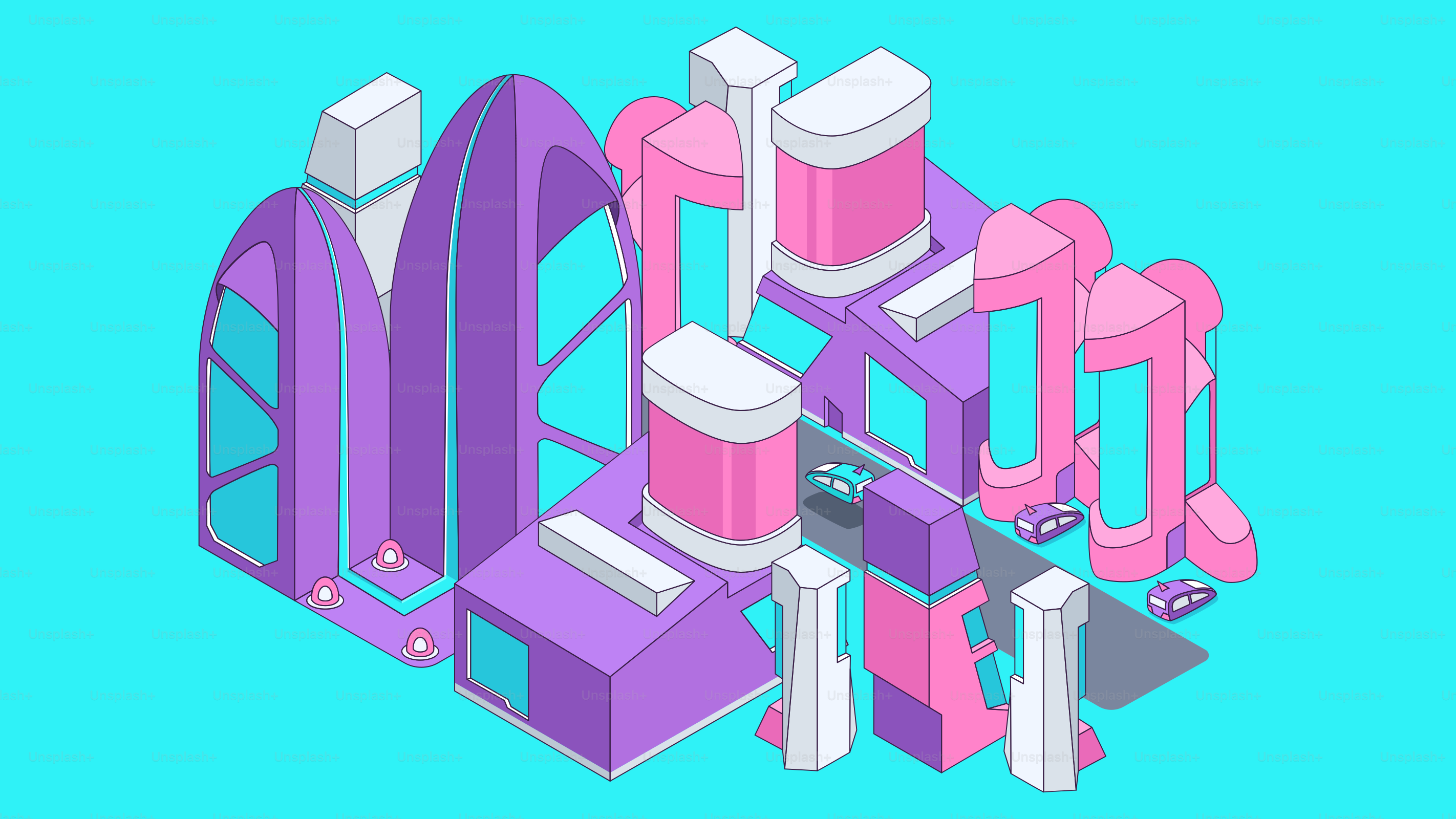 Se muestra un edificio futurista y colorido.