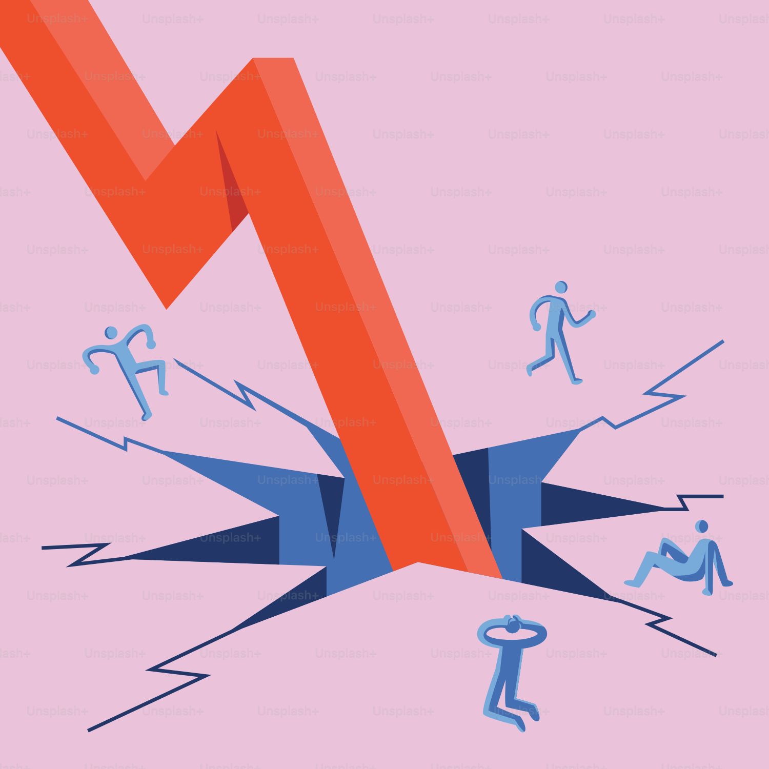 La economía está en colapso, con gente huyendo.