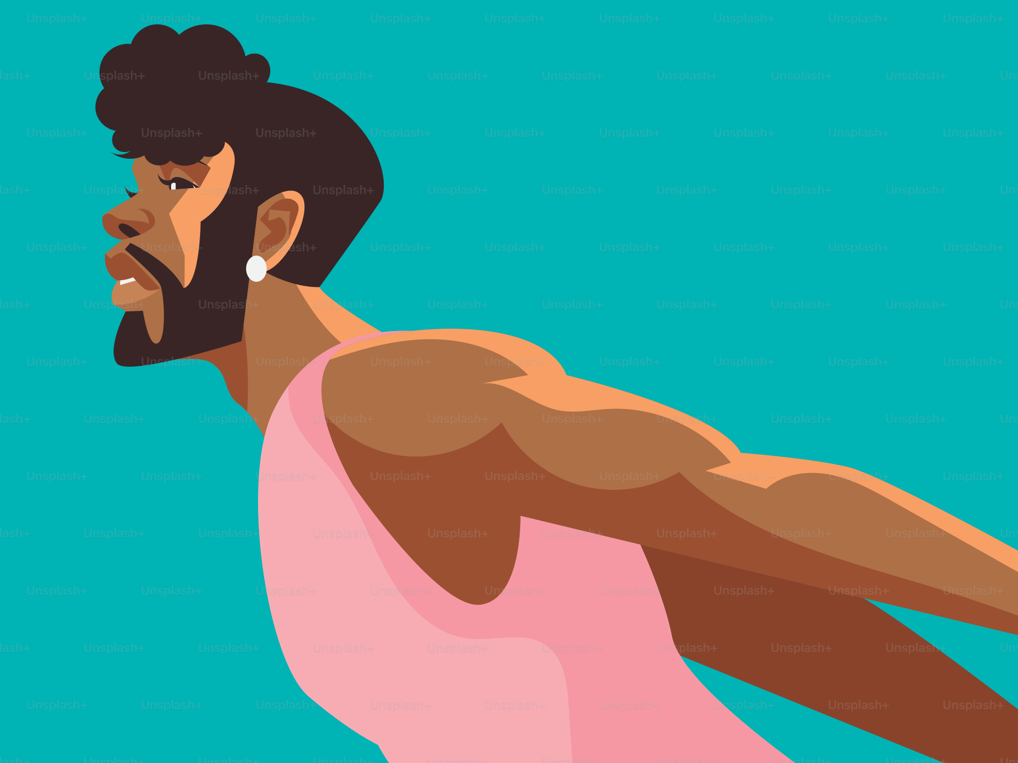 Um homem em uma regata rosa posa.