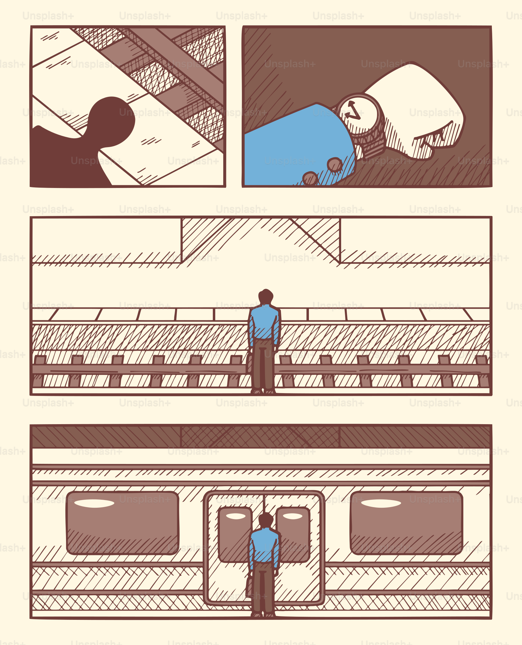 Un homme attend l’arrivée du train.