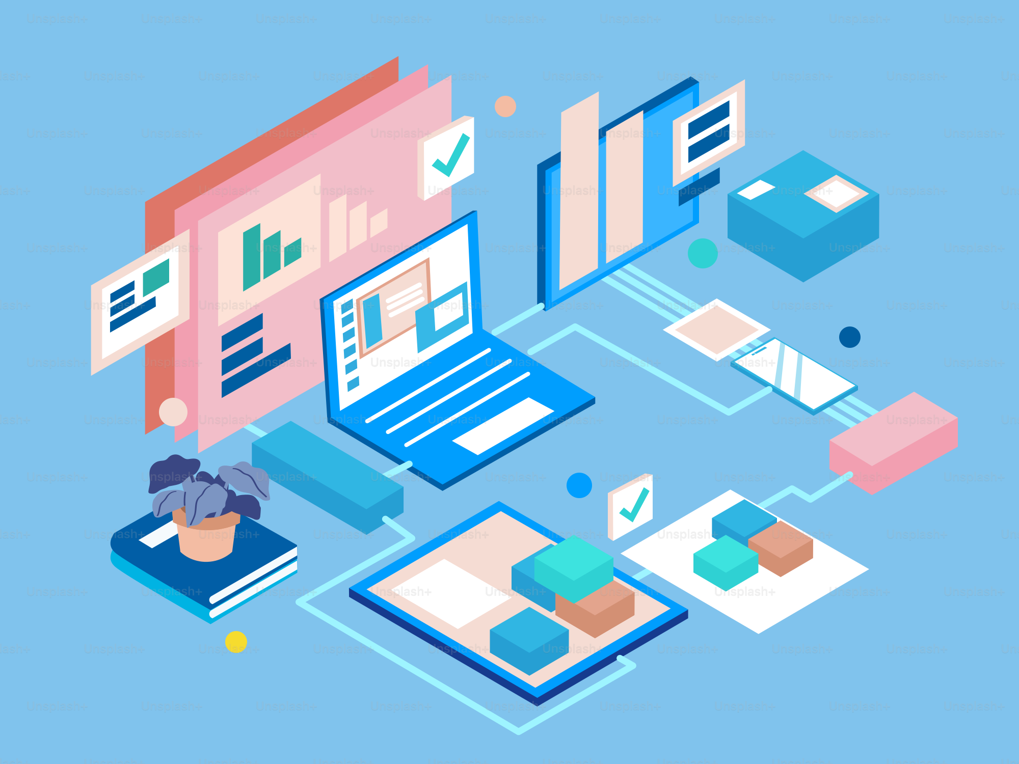 Data and information are being processed digitally.