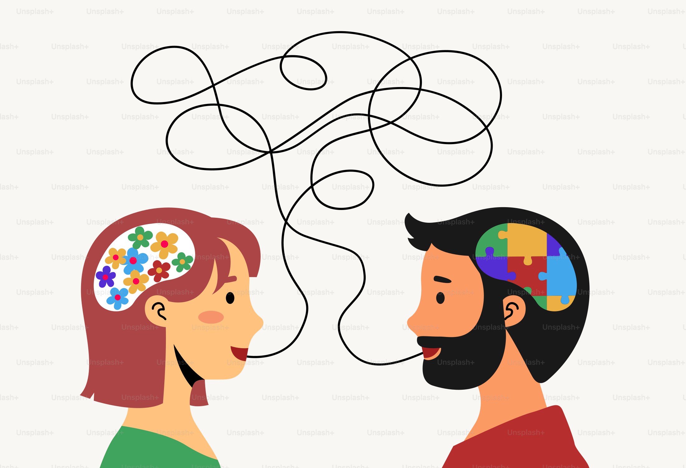 People communicate with their thoughts.
