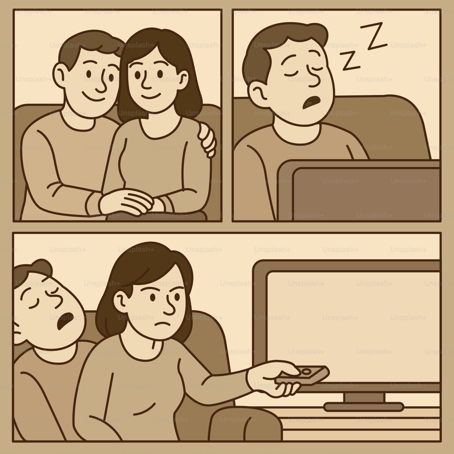 Man falls asleep while watching tv.