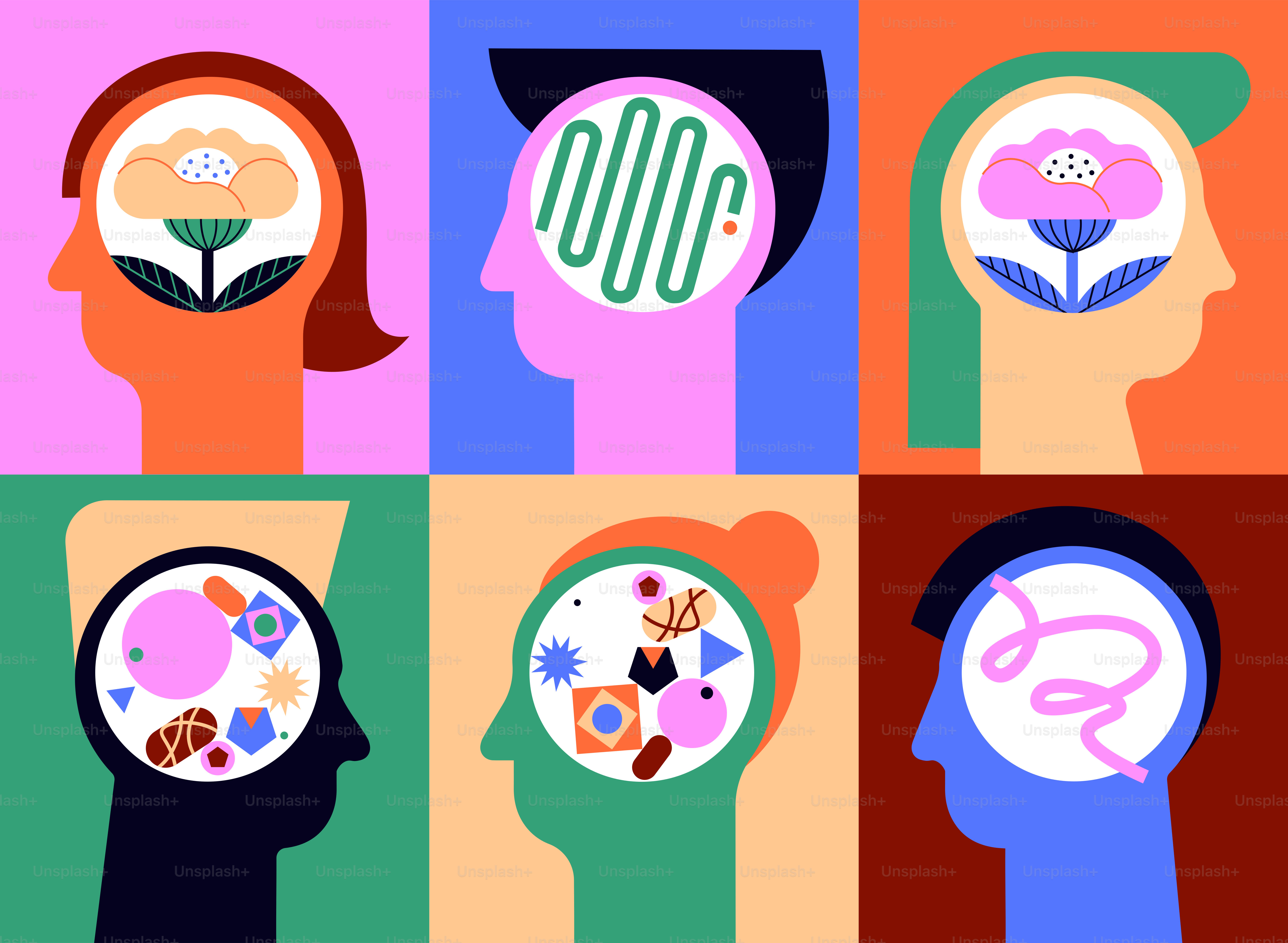 Mentes llenas de pensamientos e ideas variadas.