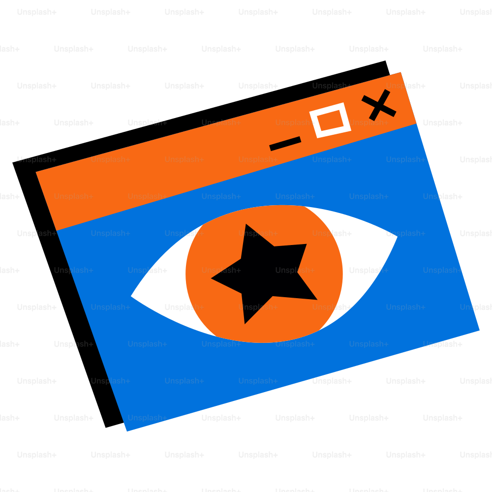 A window displays an eye with a star.
