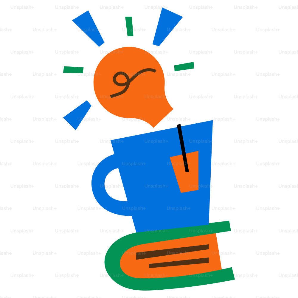 Tea fuels bright ideas from a book.