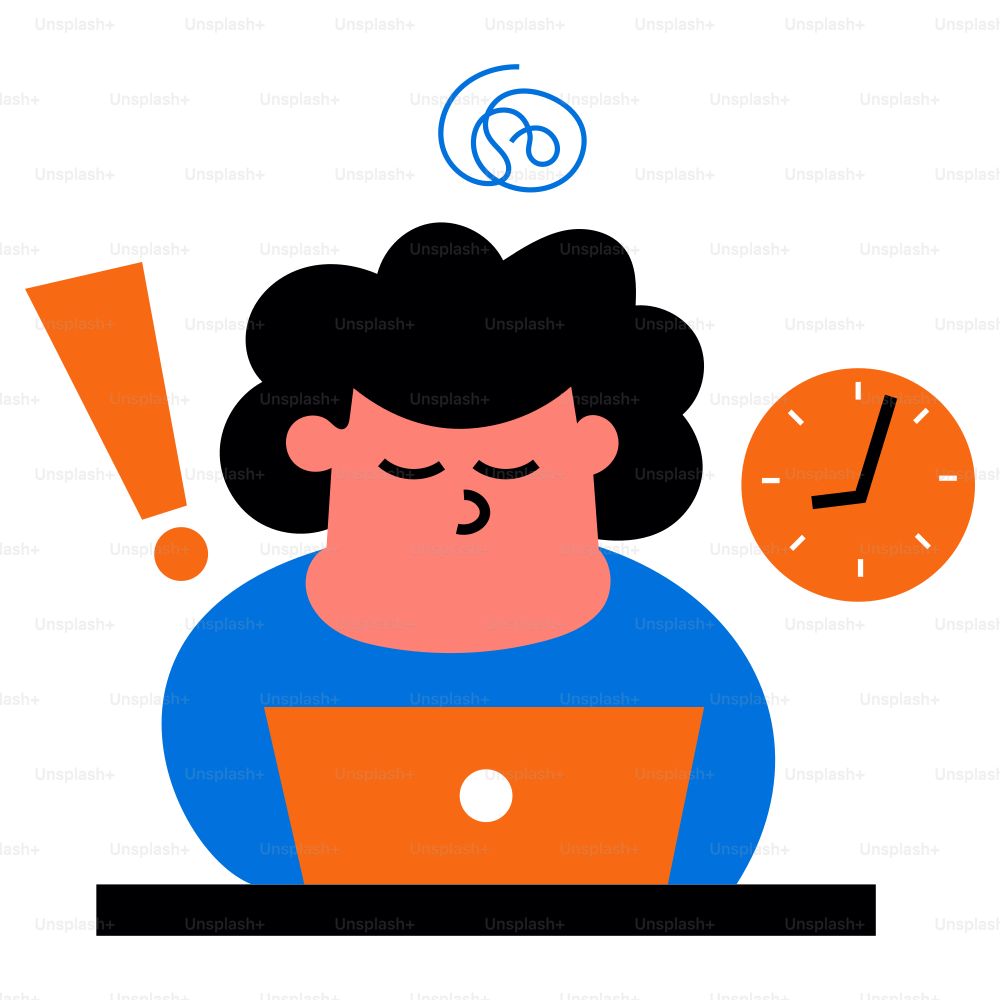 Person looks stressed while working on a laptop.