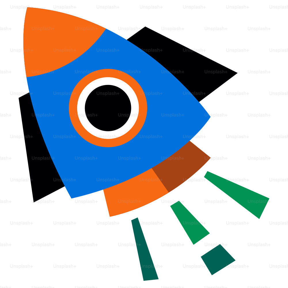 ¡Un cohete colorido está despegando!