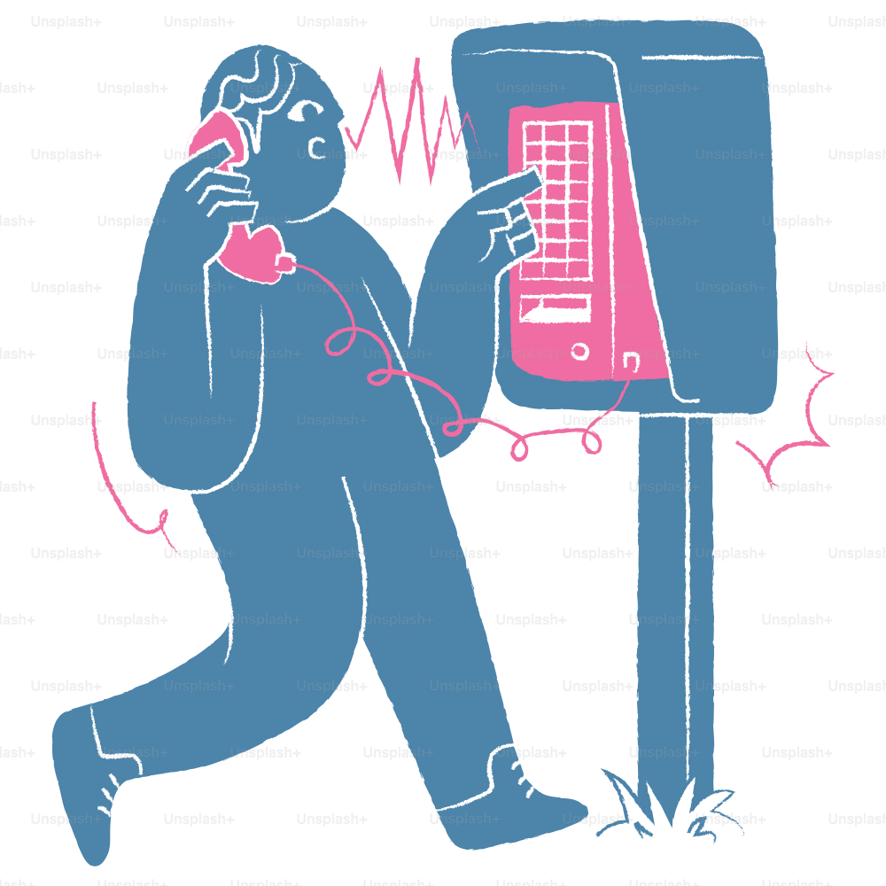 A person uses a payphone to make a call.