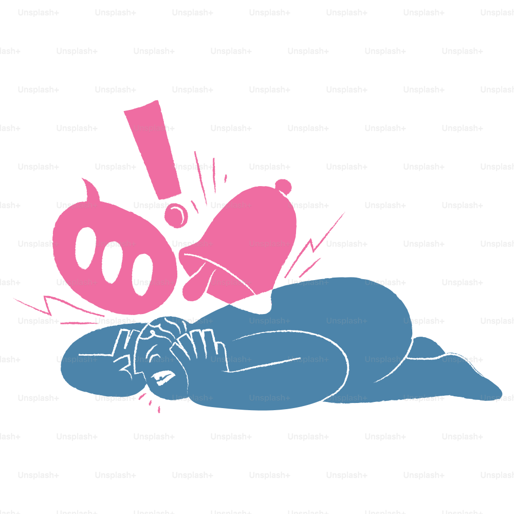 The person is overwhelmed by loud thoughts.