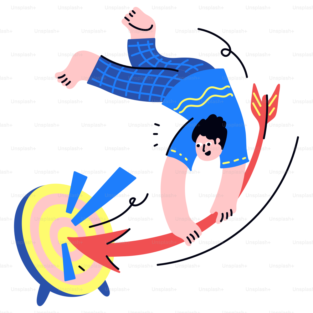 A man attempts to hit the target with an arrow.