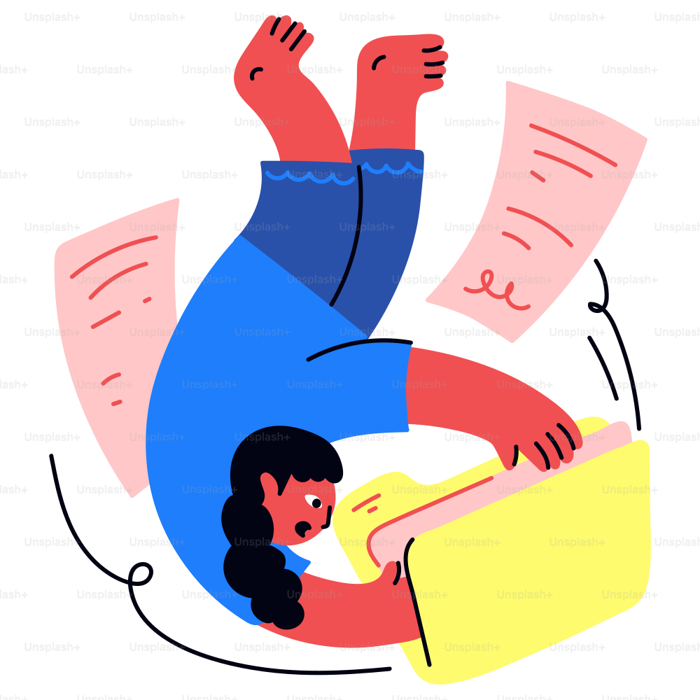 Person frantically organizing papers with a file.