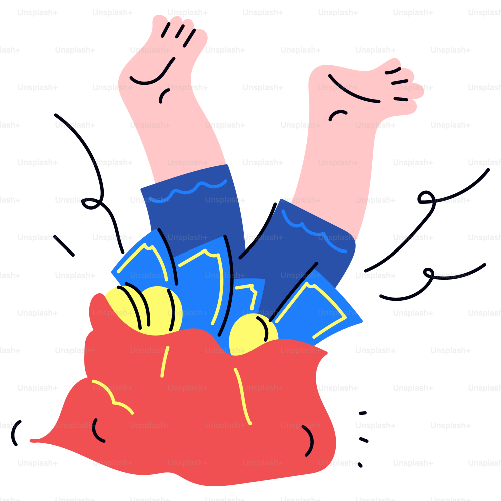 누군가 돈 가방에 갇혔어!