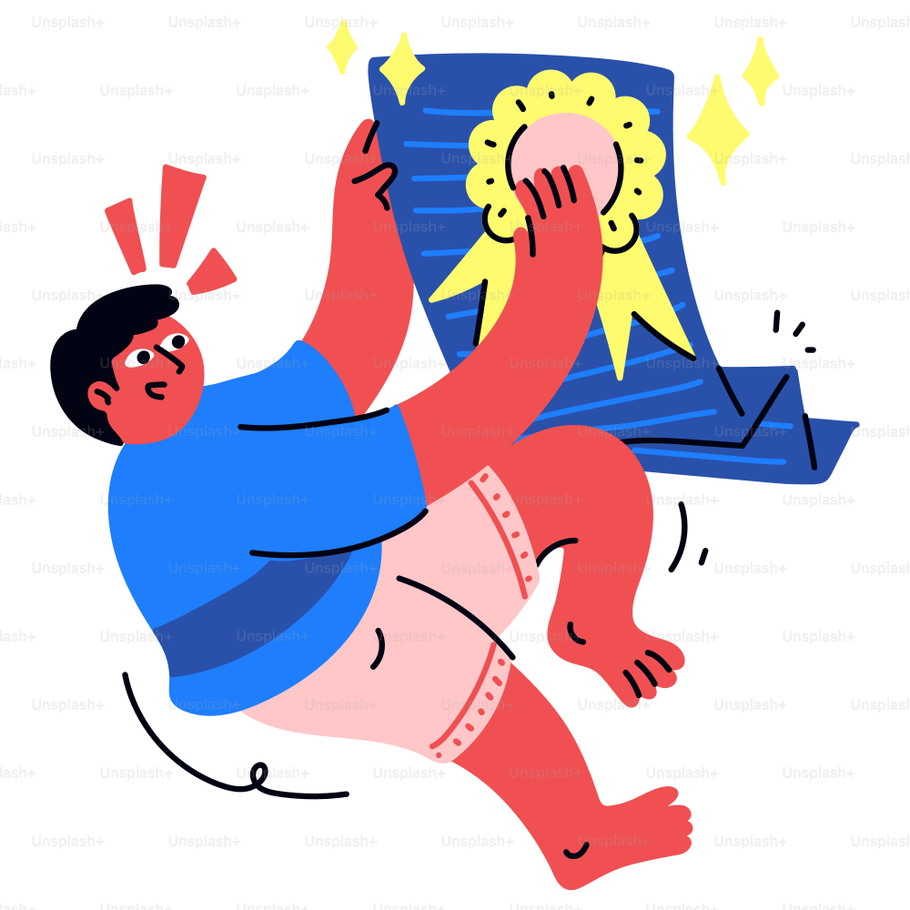 A person is excited about receiving a certificate.