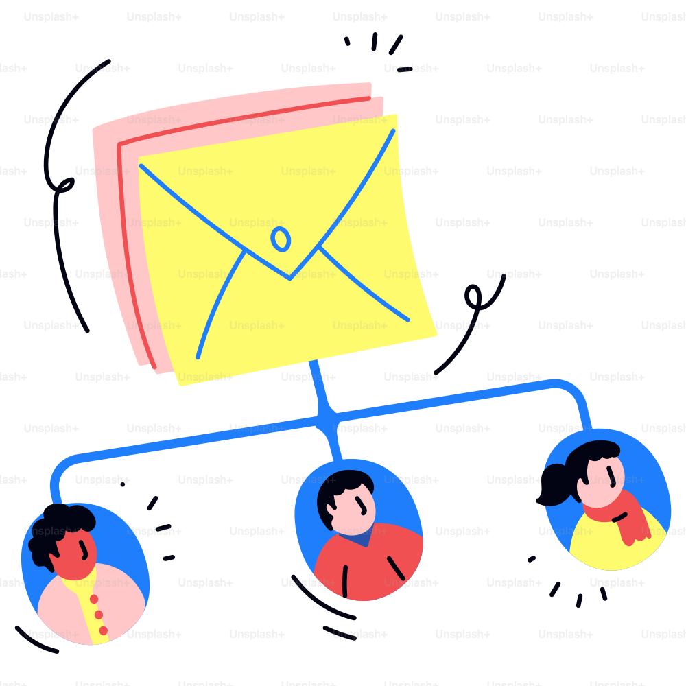 Emails being sent to three people.