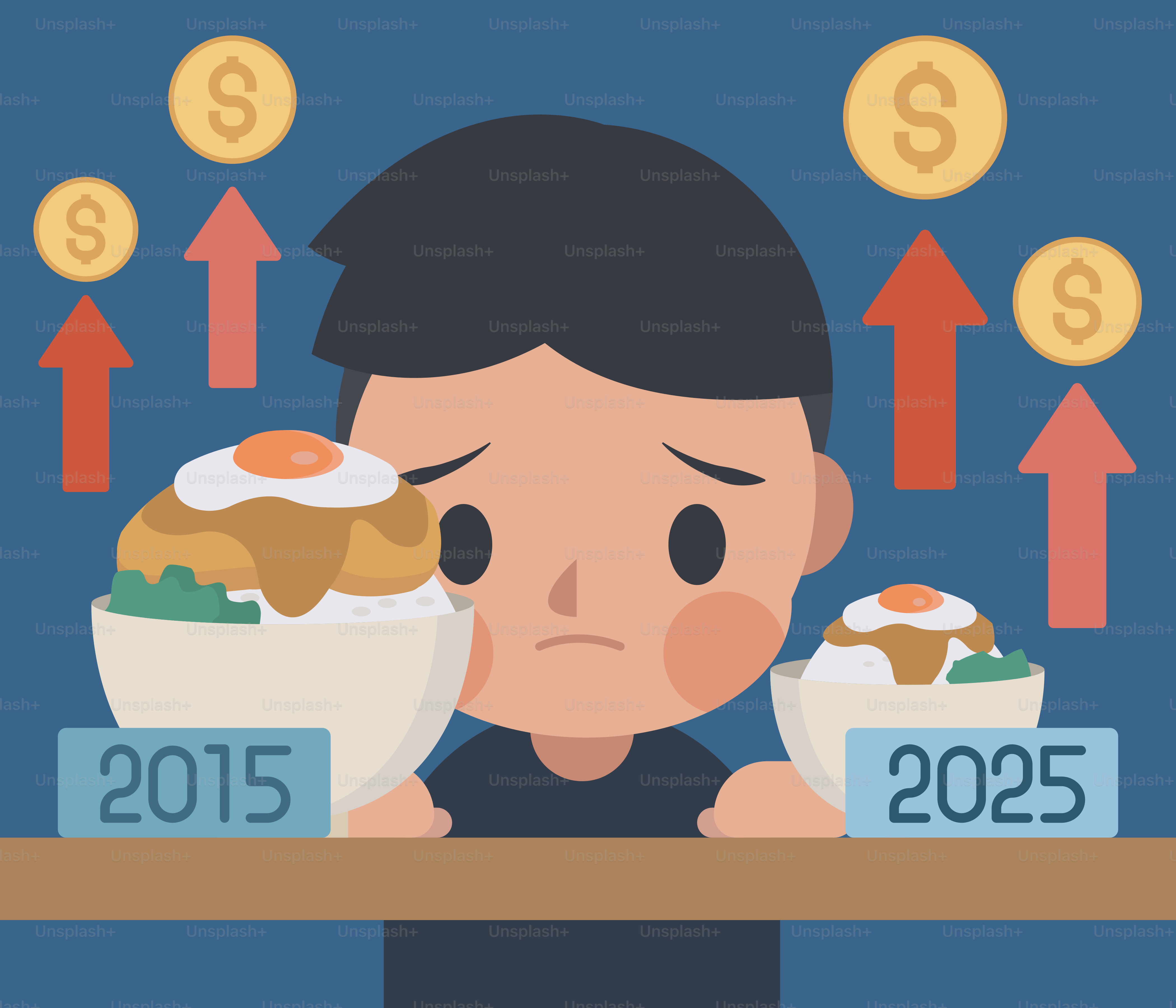 Os preços dos alimentos estão subindo significativamente ao longo do tempo.