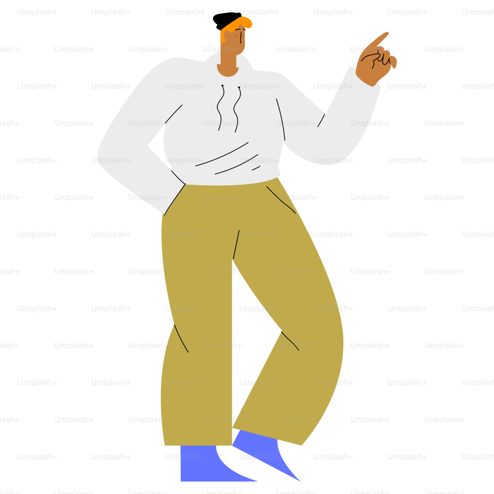 La personne pointe vers le haut, indiquant quelque chose.