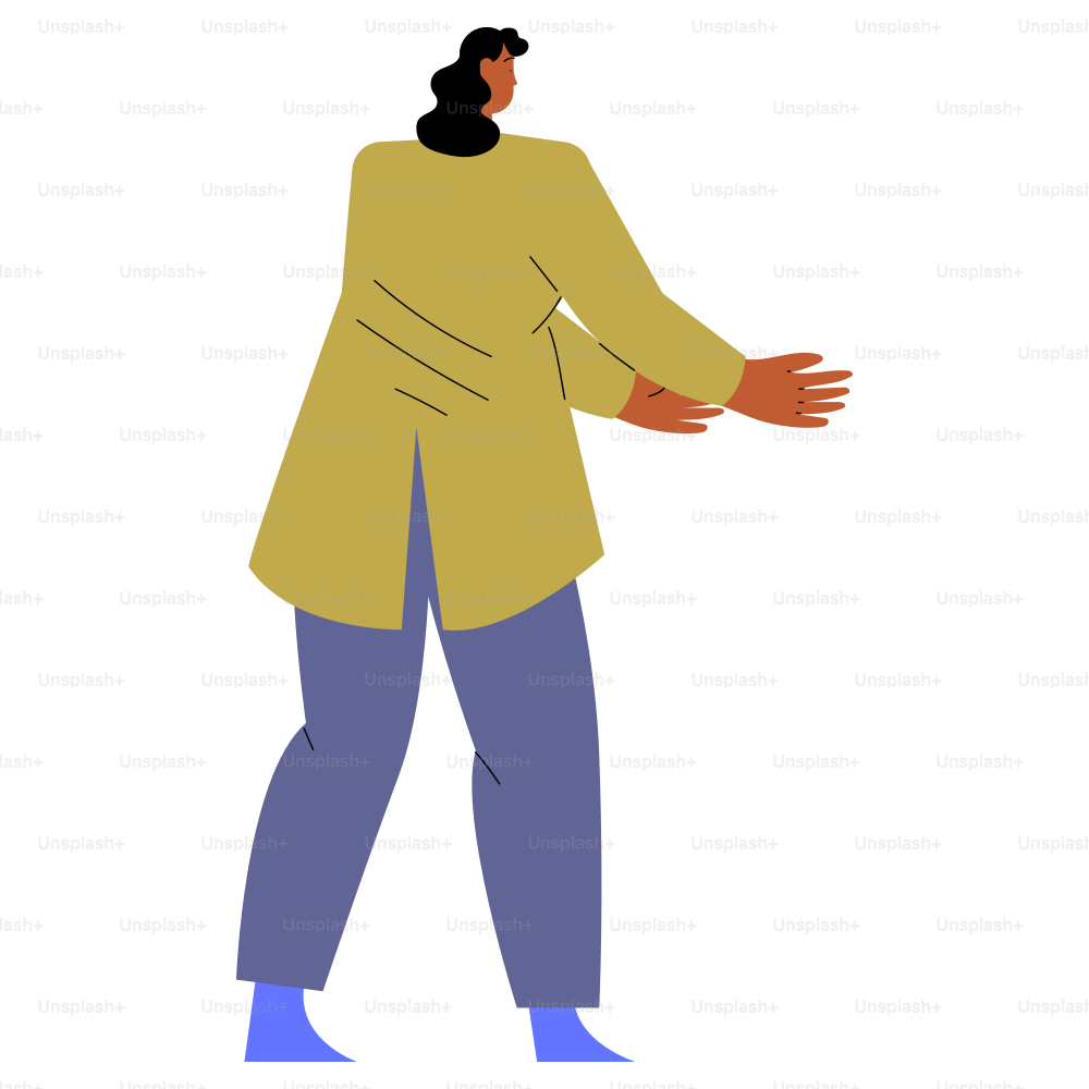 A person reaching out with open arms.