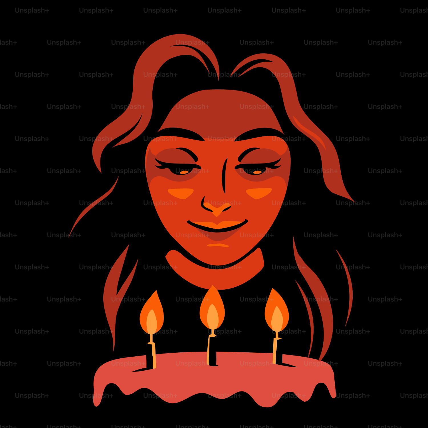 A woman blows out birthday candles.