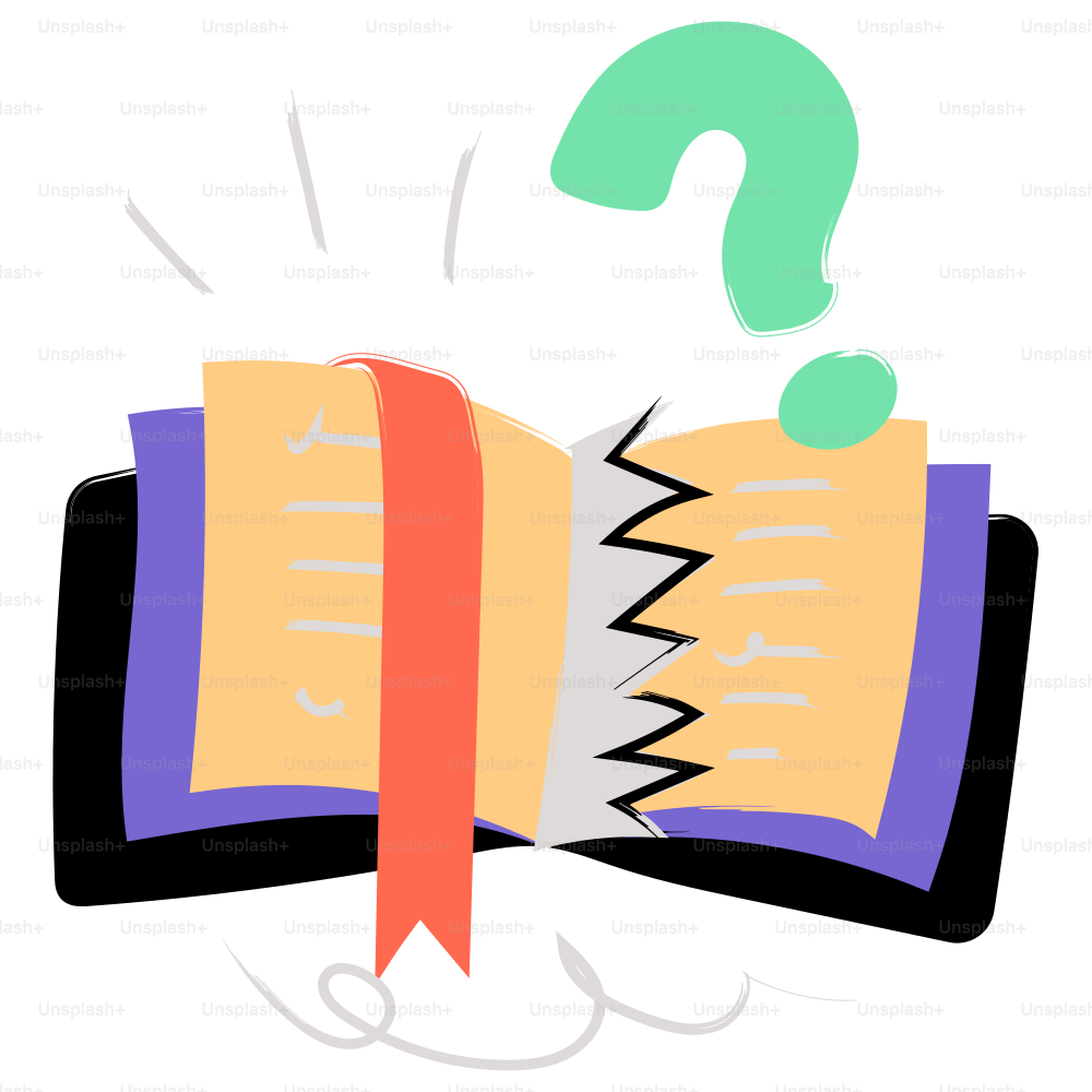 Unanswered questions: a torn book.