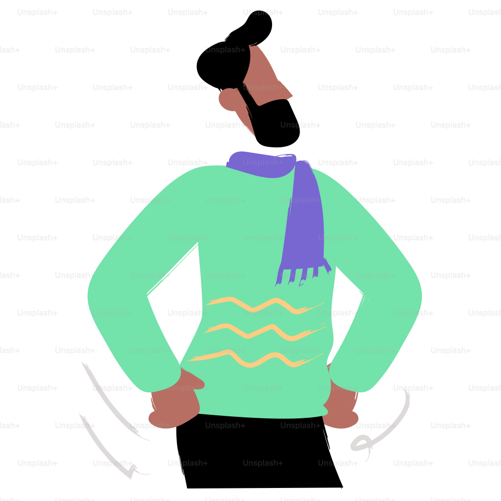 A person stands with hands on hips.