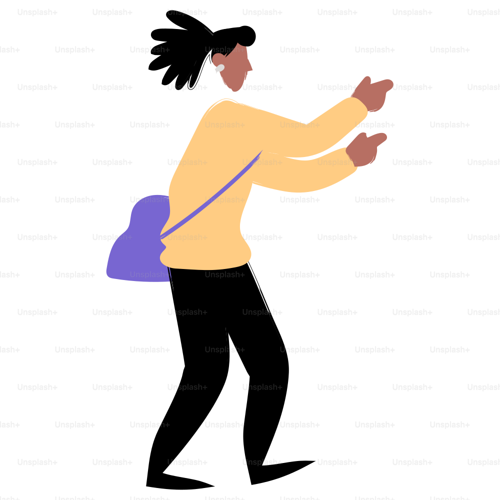 A person points with their hands.