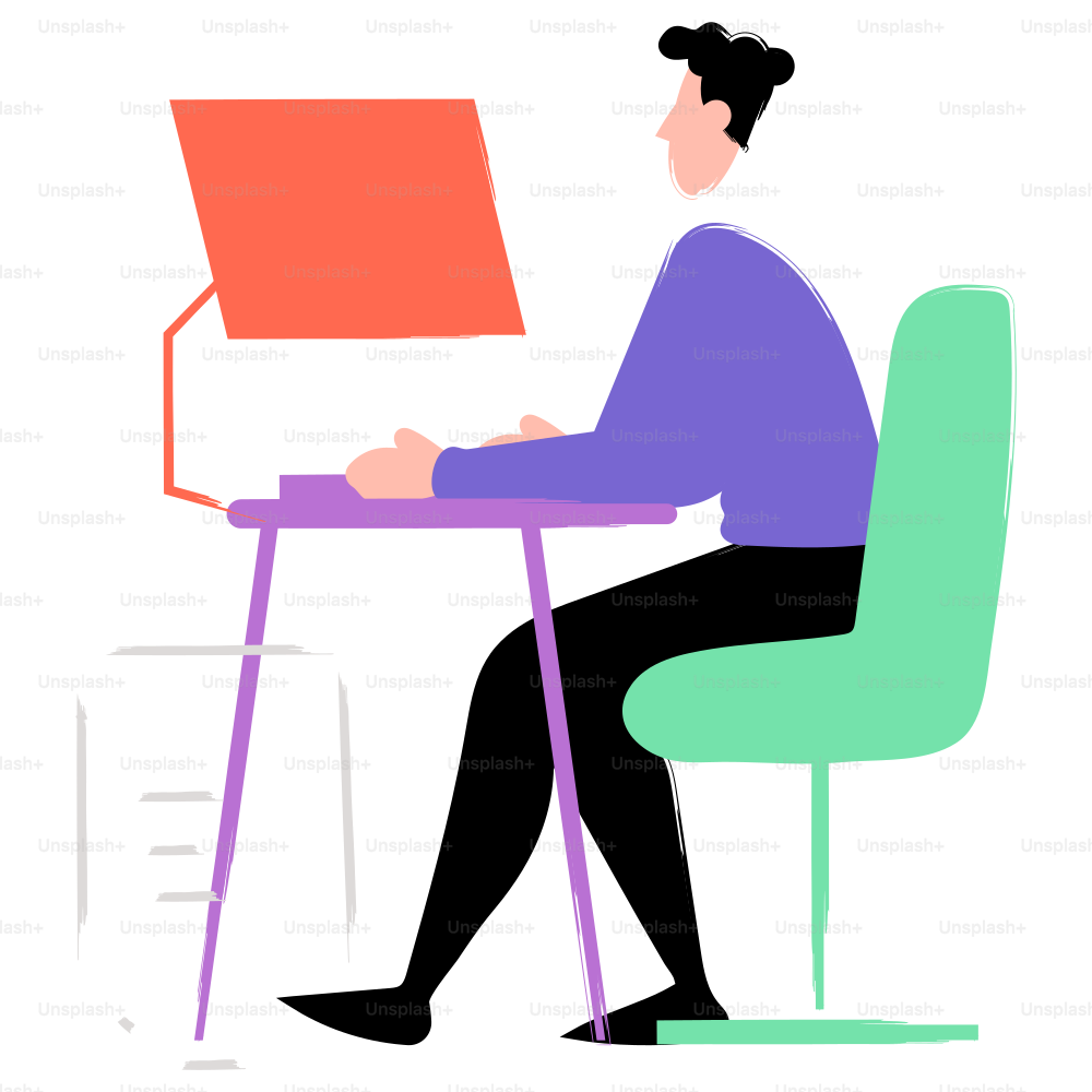 Una persona está trabajando en un ordenador en un escritorio